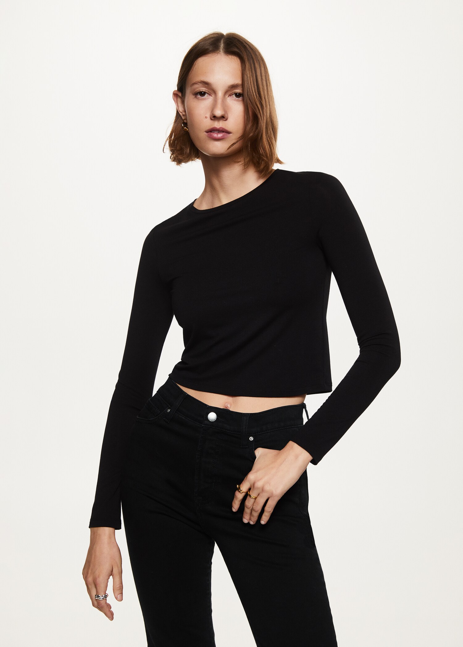 High-waist bootcut jeans - Details of the article 1