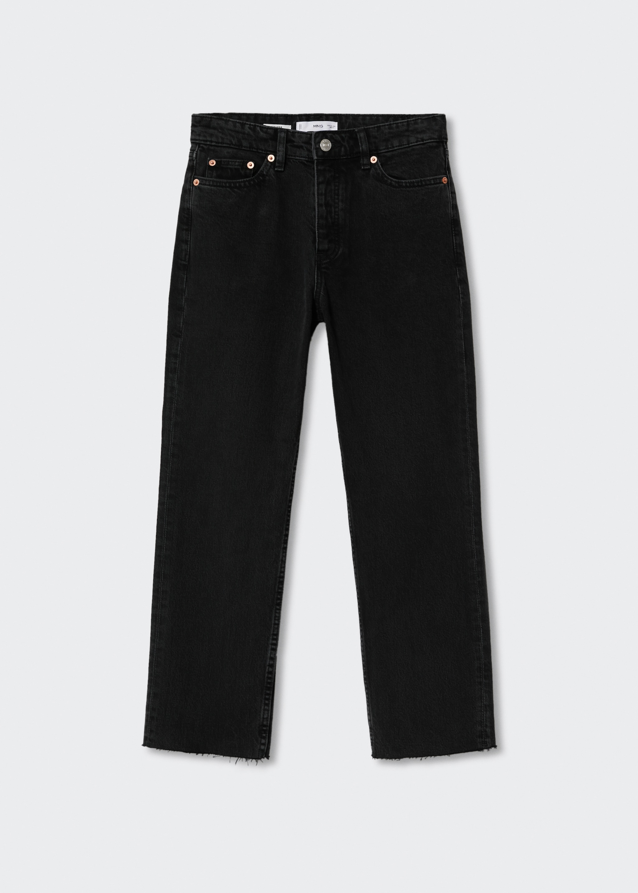 High-waist cropped straight jeans - Article without model