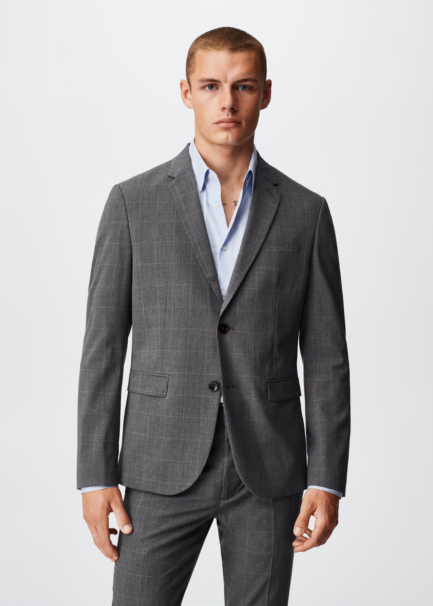 Super slim-fit suit jacket - Medium plane