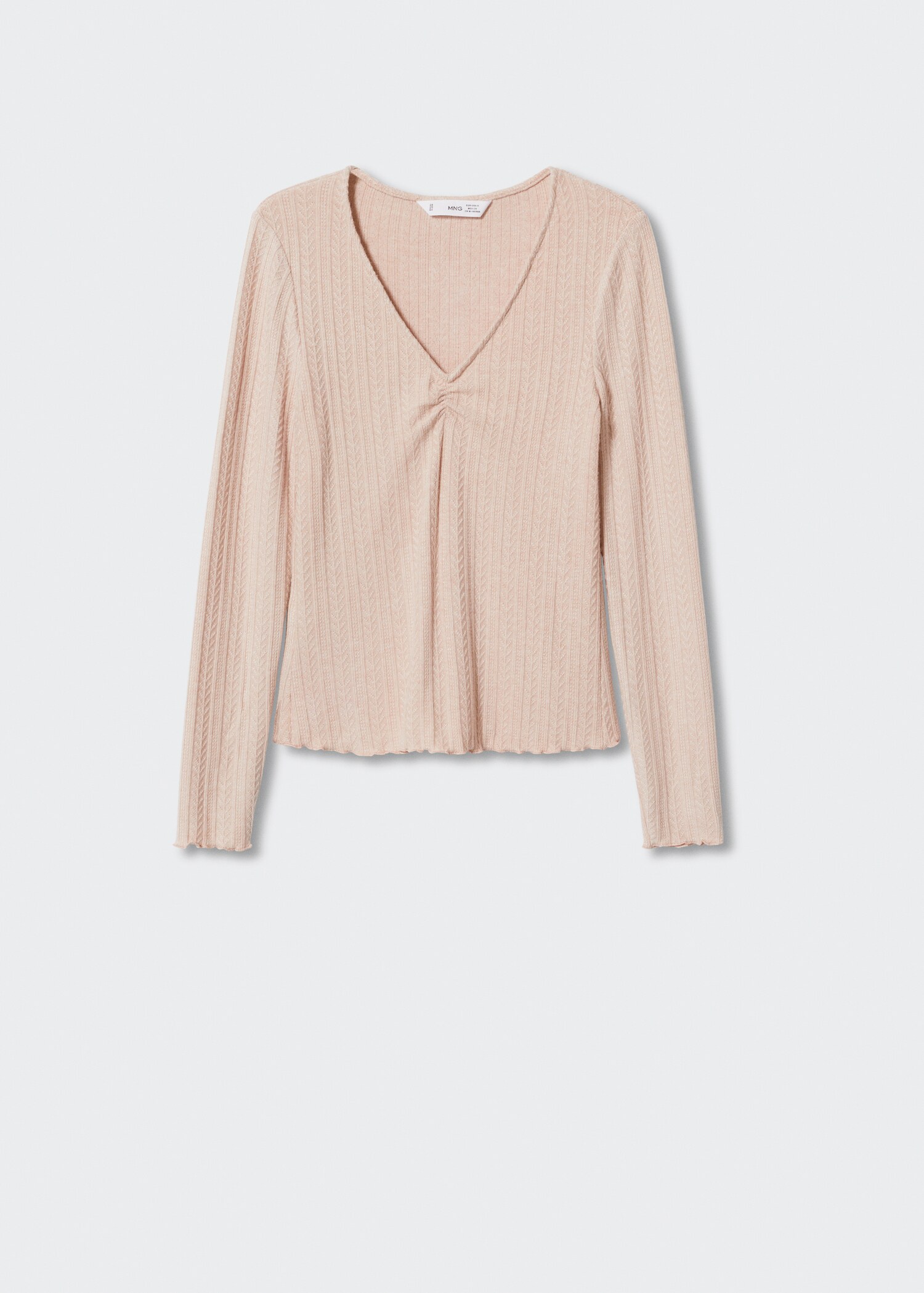 Long-sleeve t-shirt with ruffles - Article without model