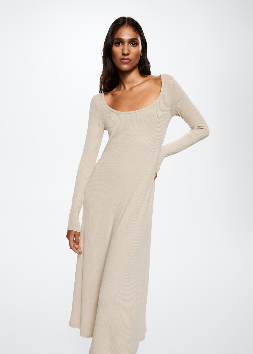 Robe en maille côtelée mango hotsell