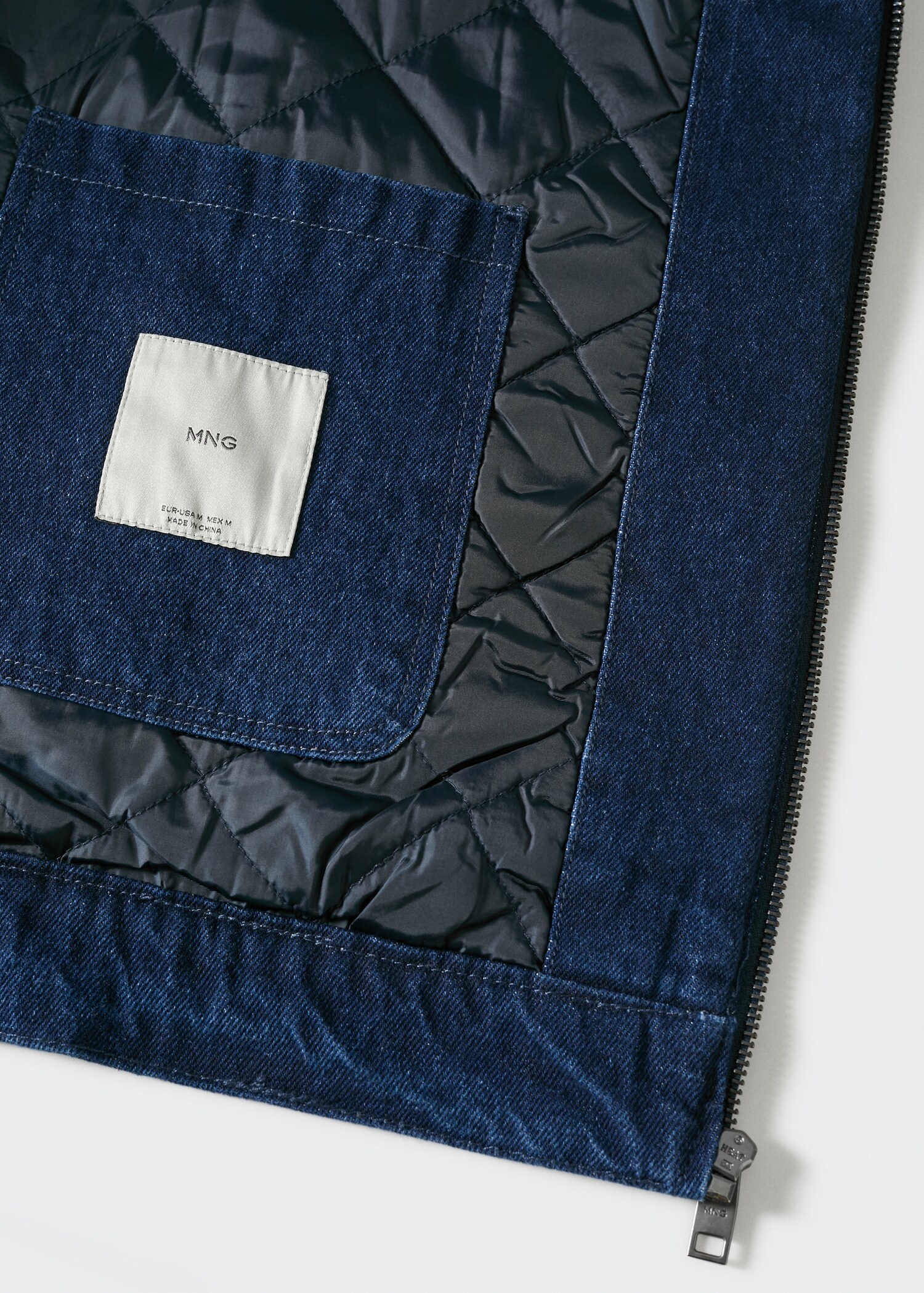Jeansjacke mit Kunstshearling-Kragen