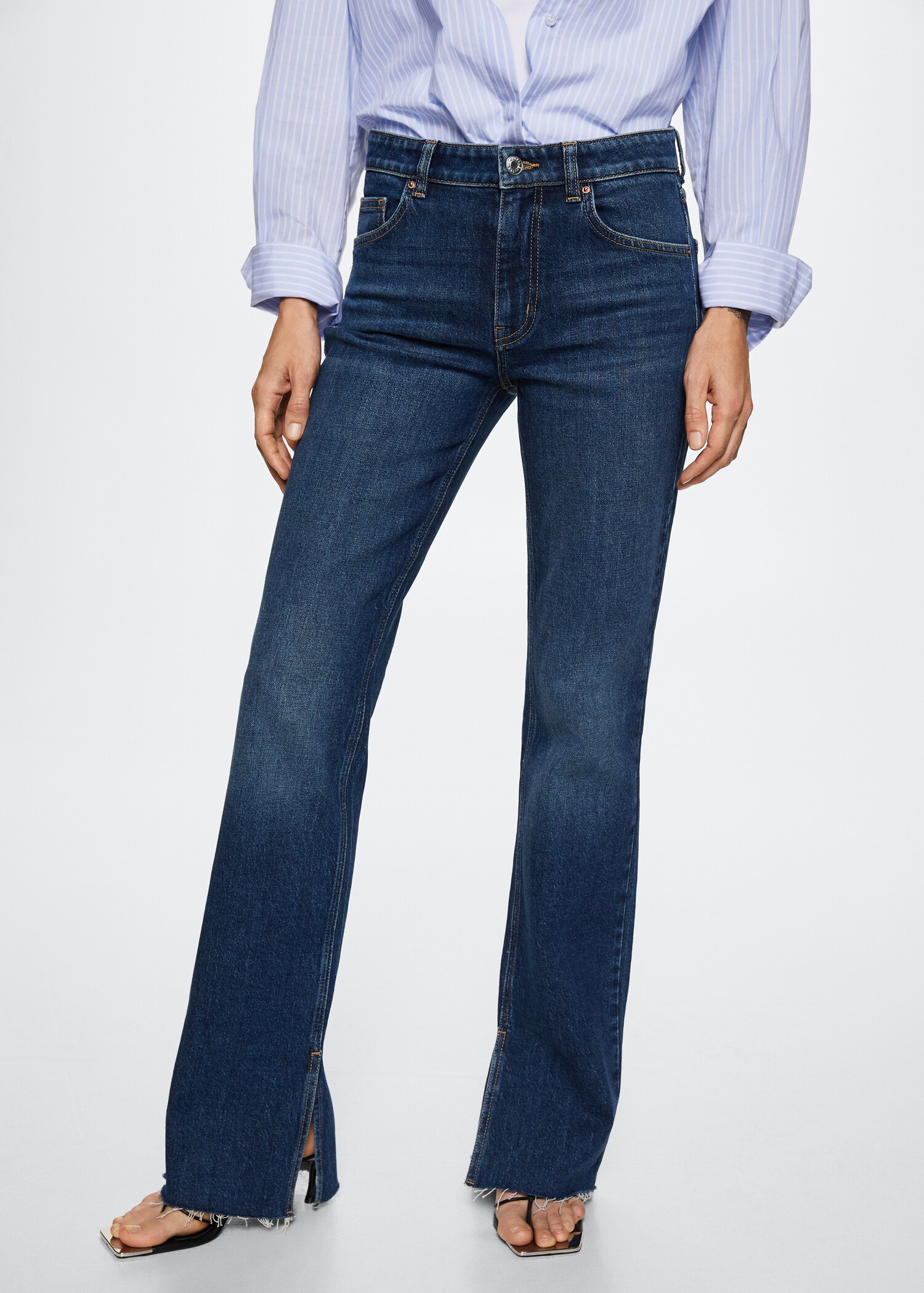 Mid-rise straight jeans - Medium plane