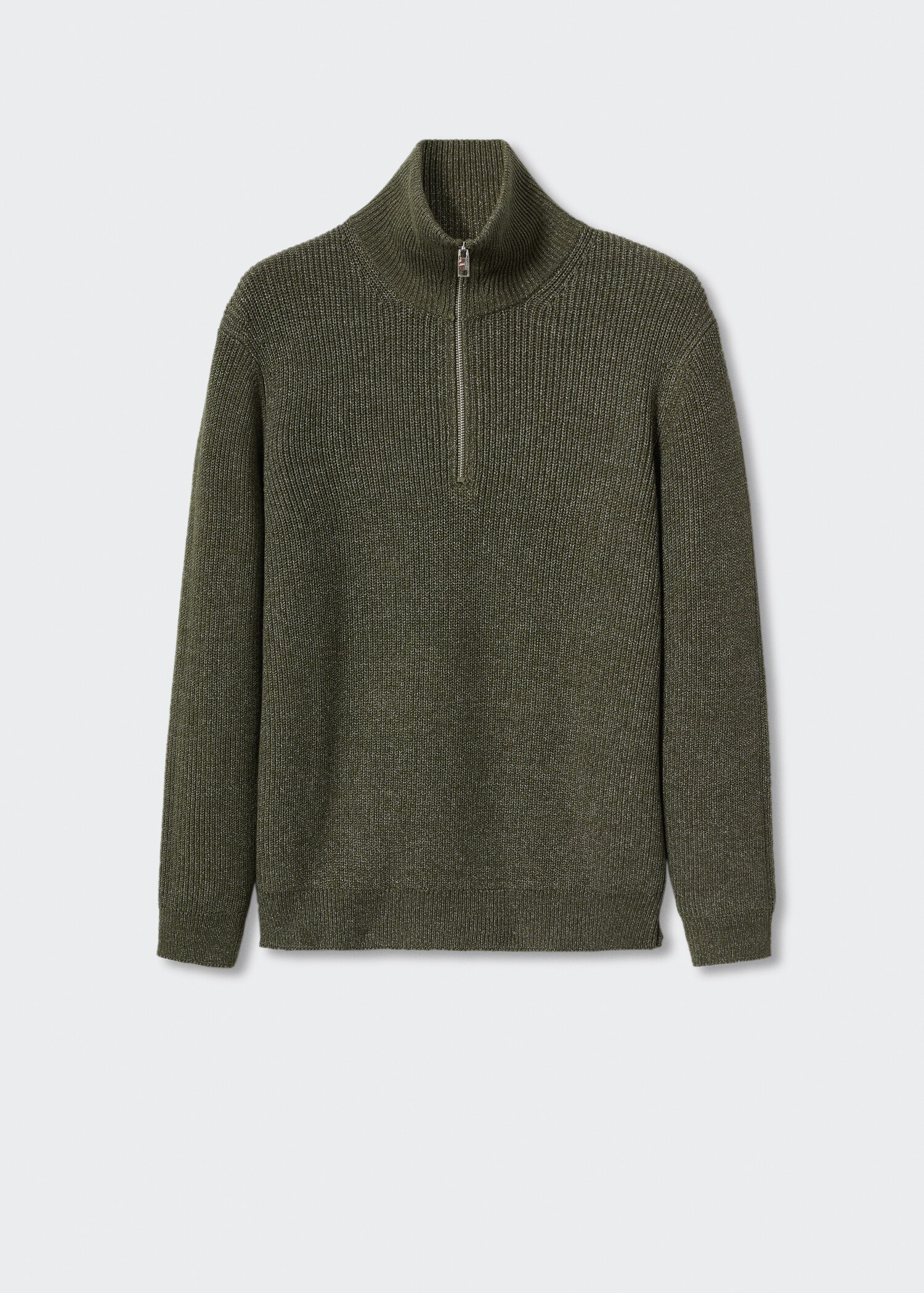 Structured sweater with zip neck  - Article without model