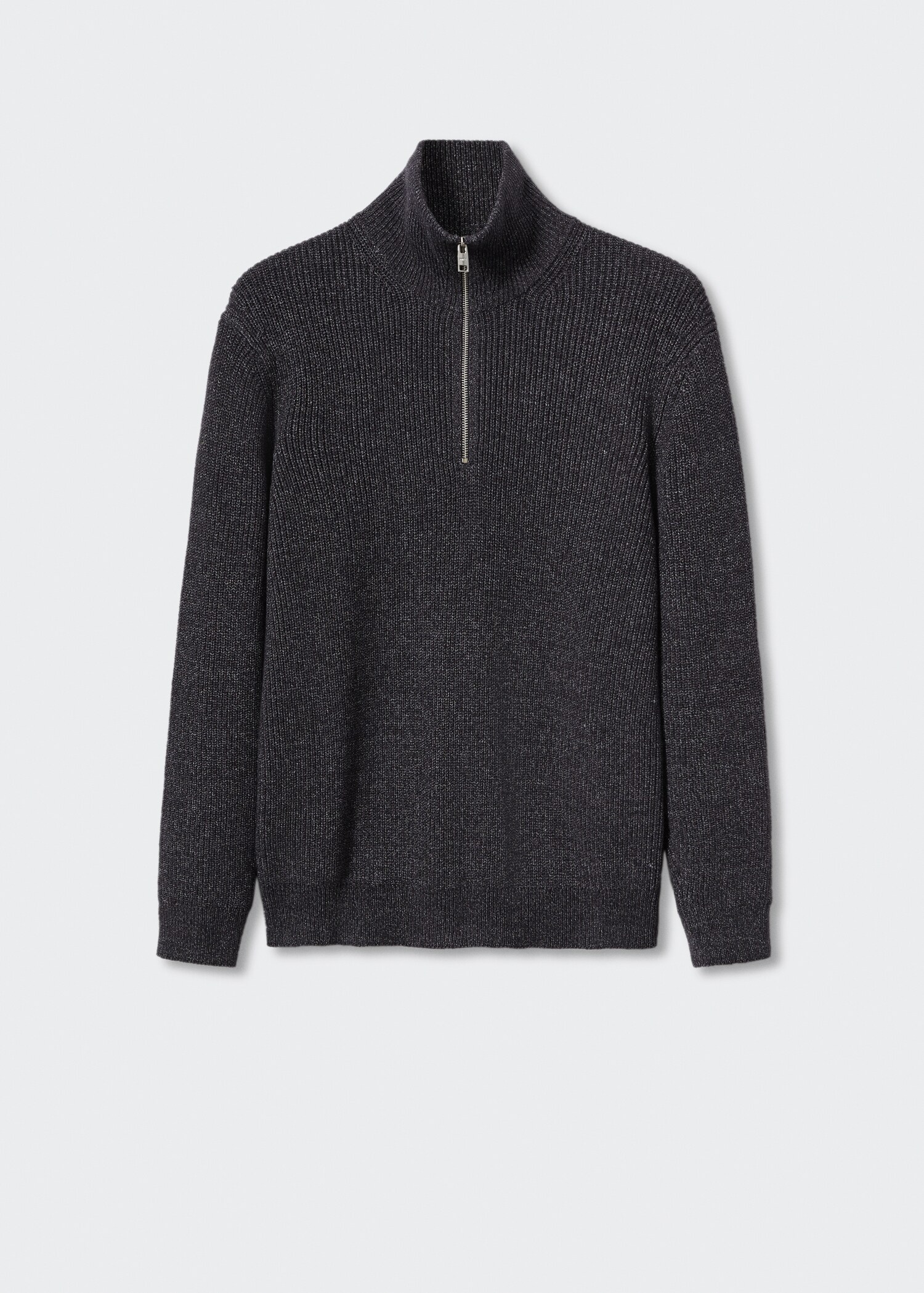 Structured sweater with zip neck  - Article without model