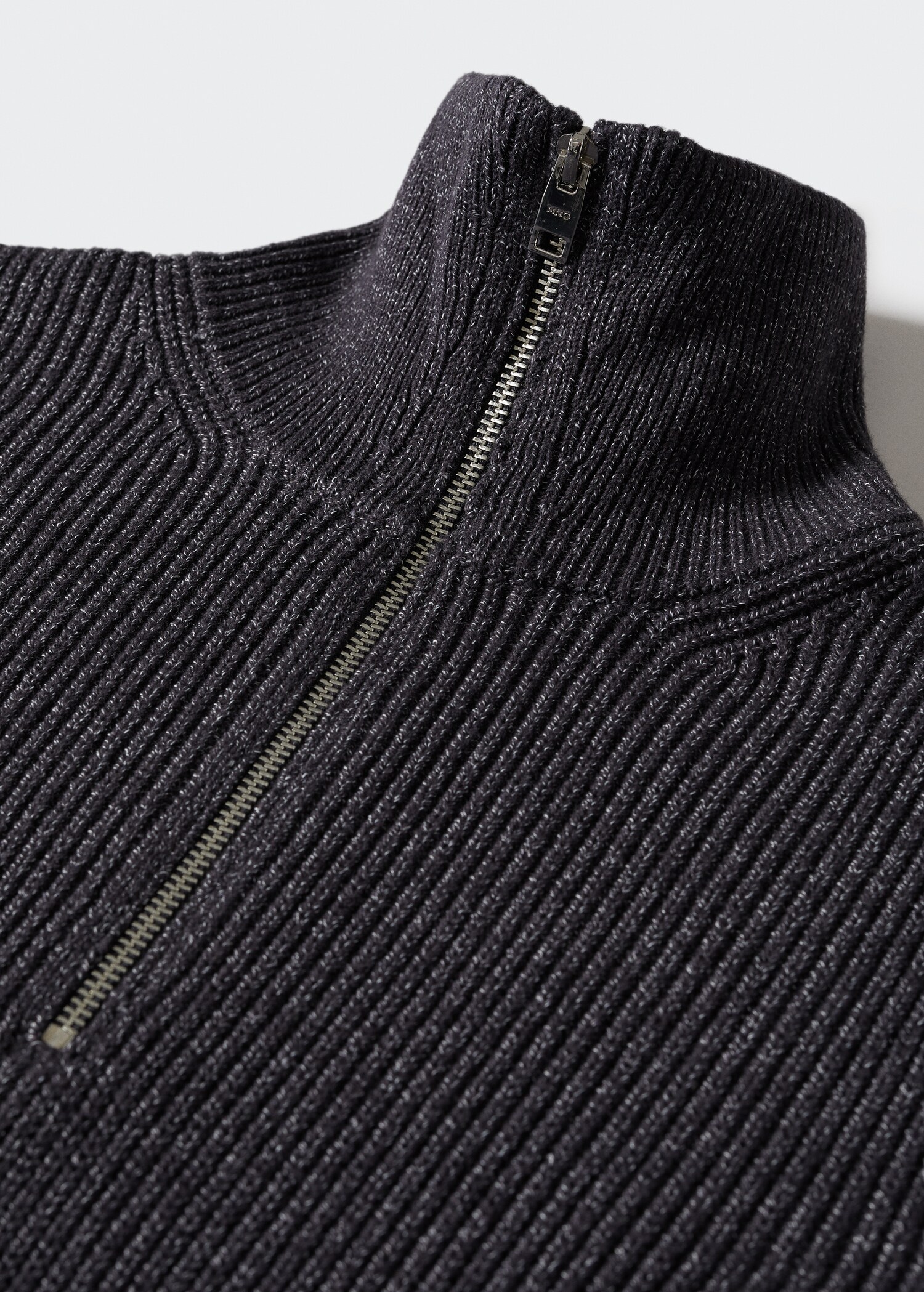 Structured sweater with zip neck  - Details of the article 8