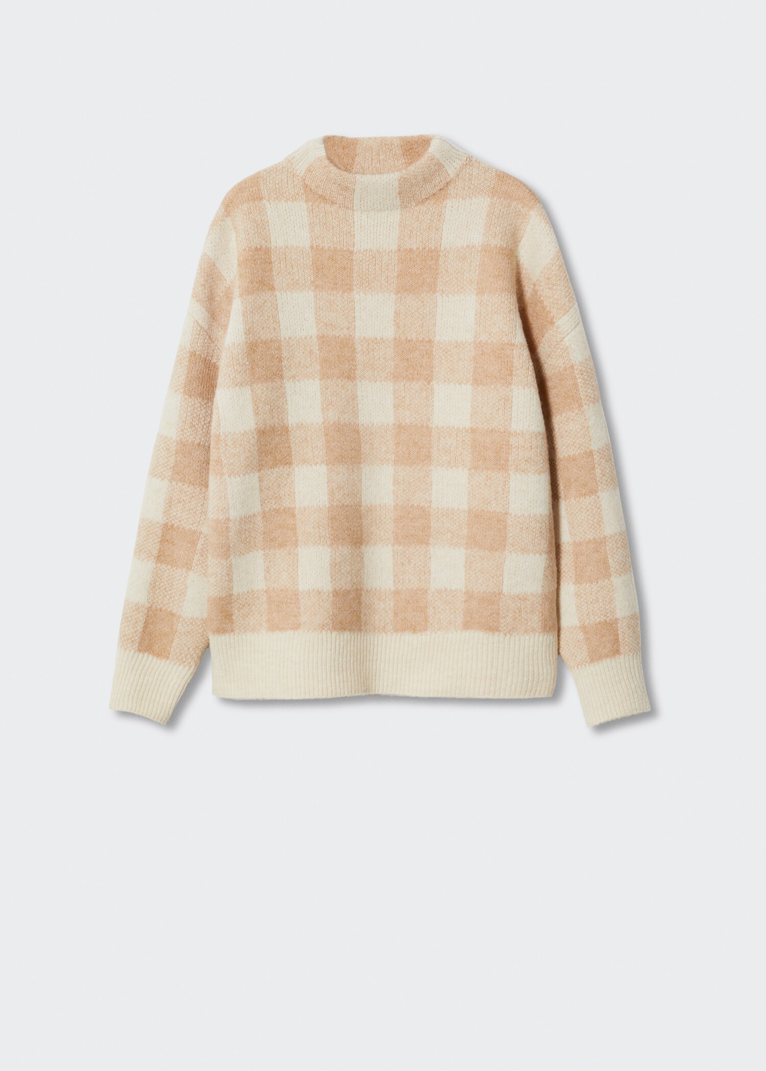Perkins-neck checked sweater - Article without model