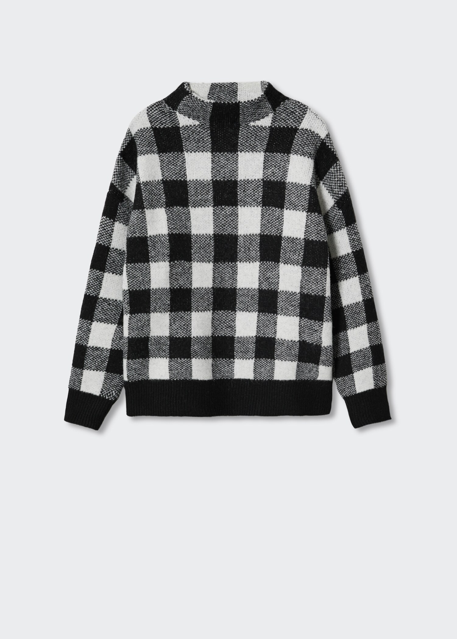 Perkins-neck checked sweater - Article without model
