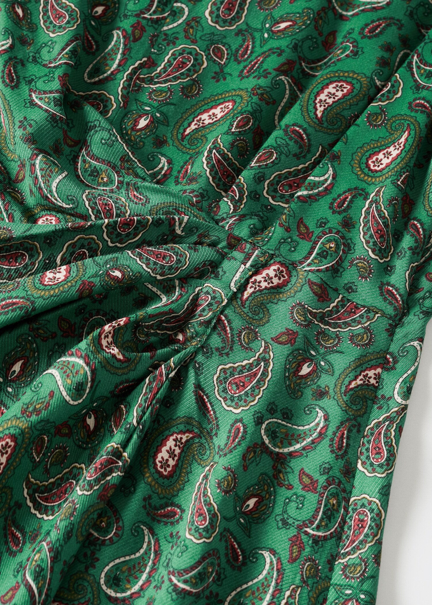 Paisley-print satin dress - Details of the article 8