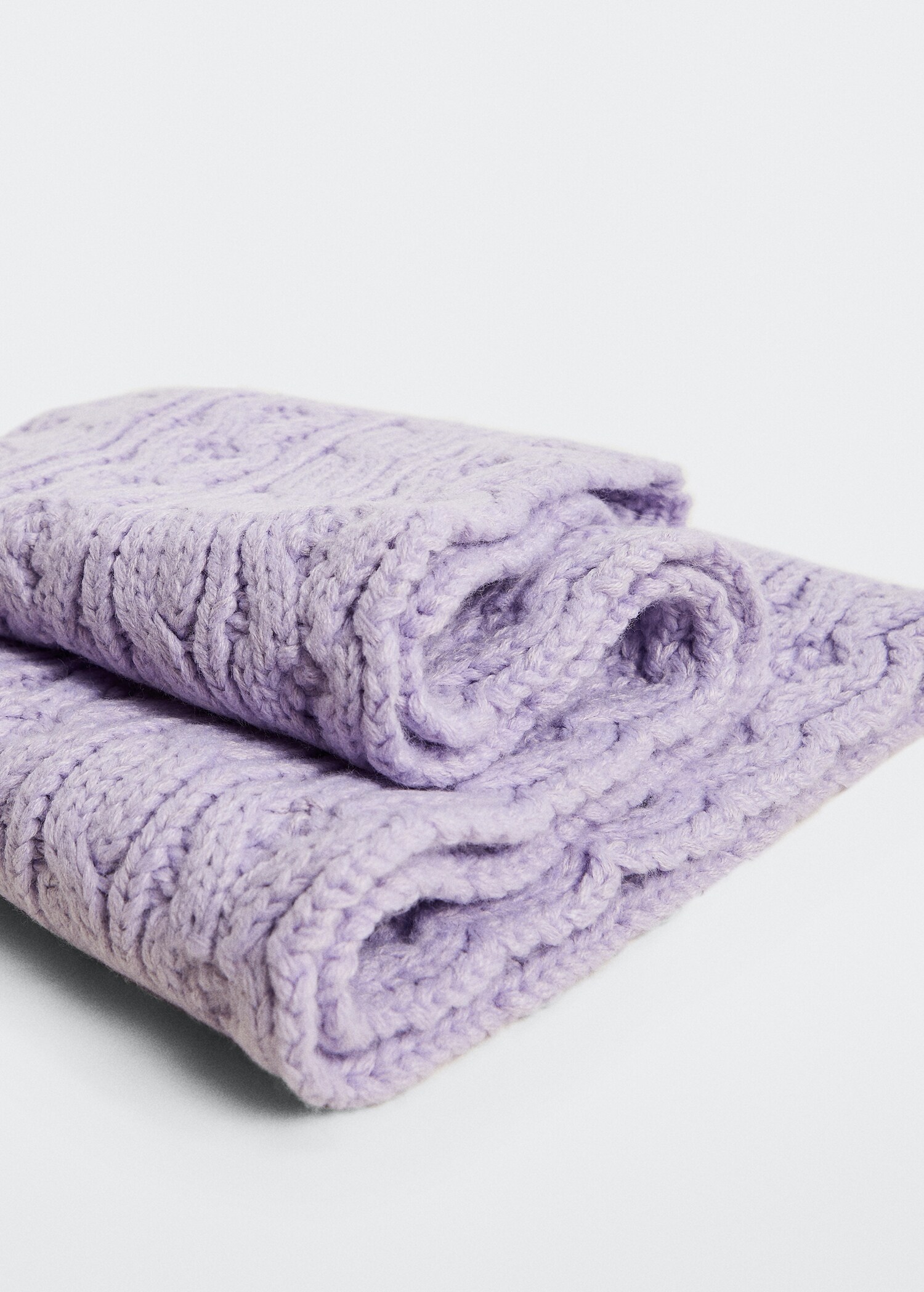 Cable-knit scarf - Medium plane