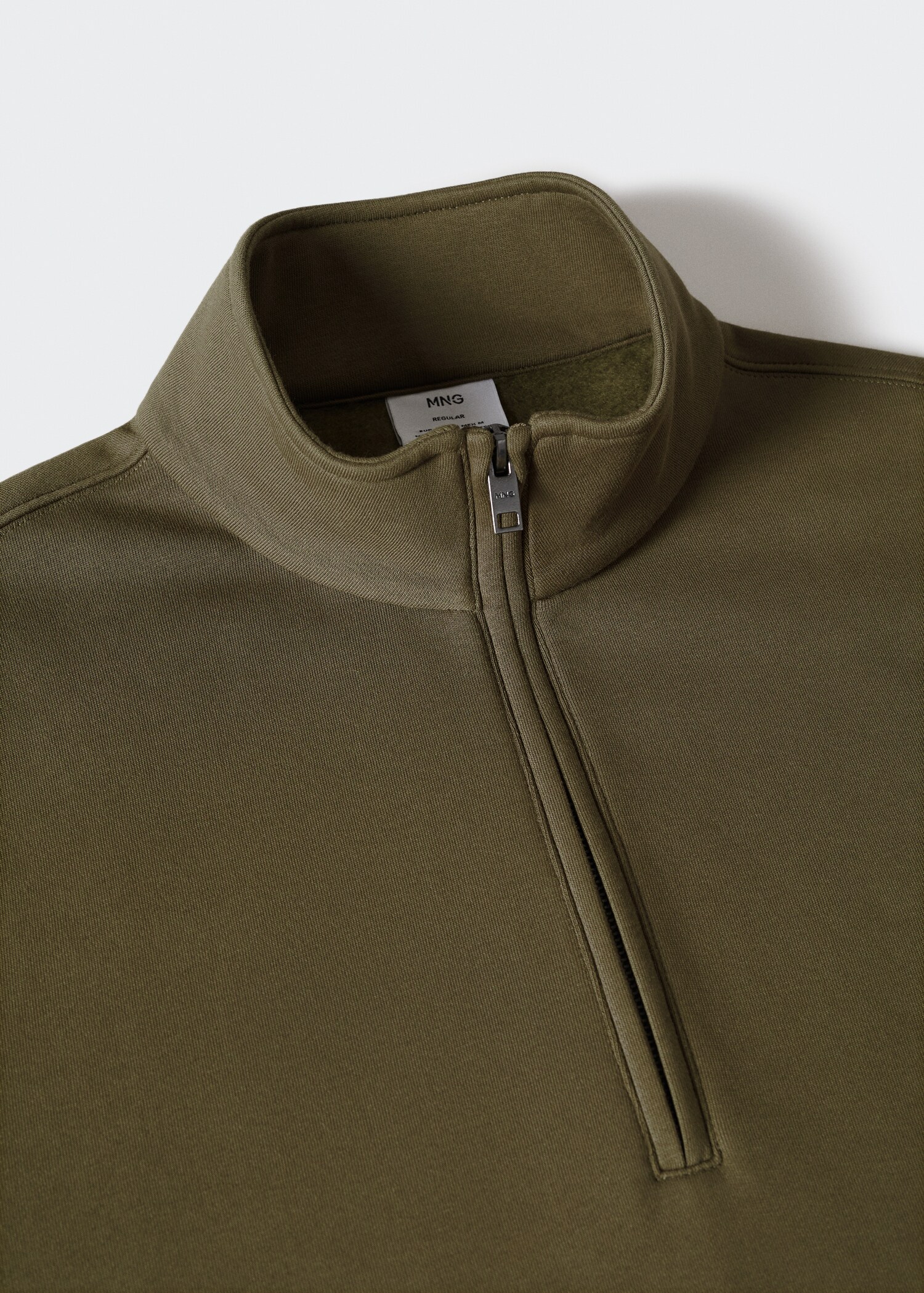 Cotton sweatshirt with zip neck - Details of the article 8