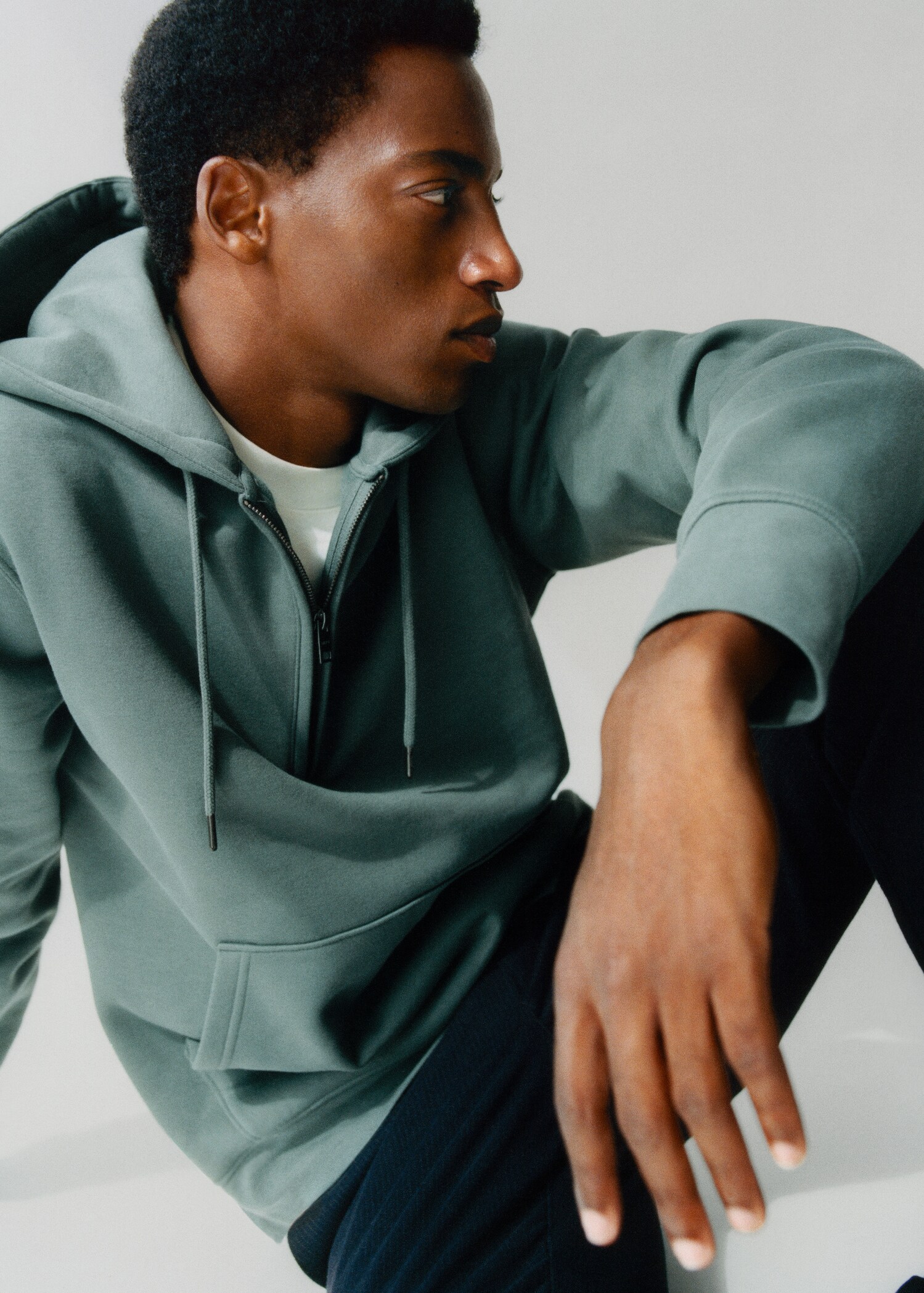 Sudadera algodón capucha cremallera - Detalle del artículo 5