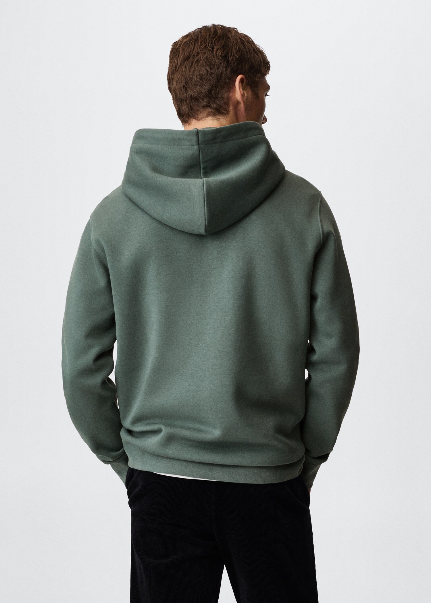 Sudadera algodón capucha cremallera - Reverso del artículo