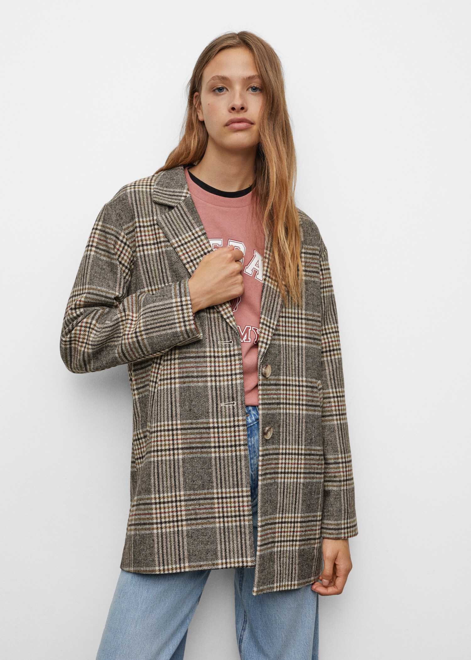Lapelled straight-cut coat - Medium plane