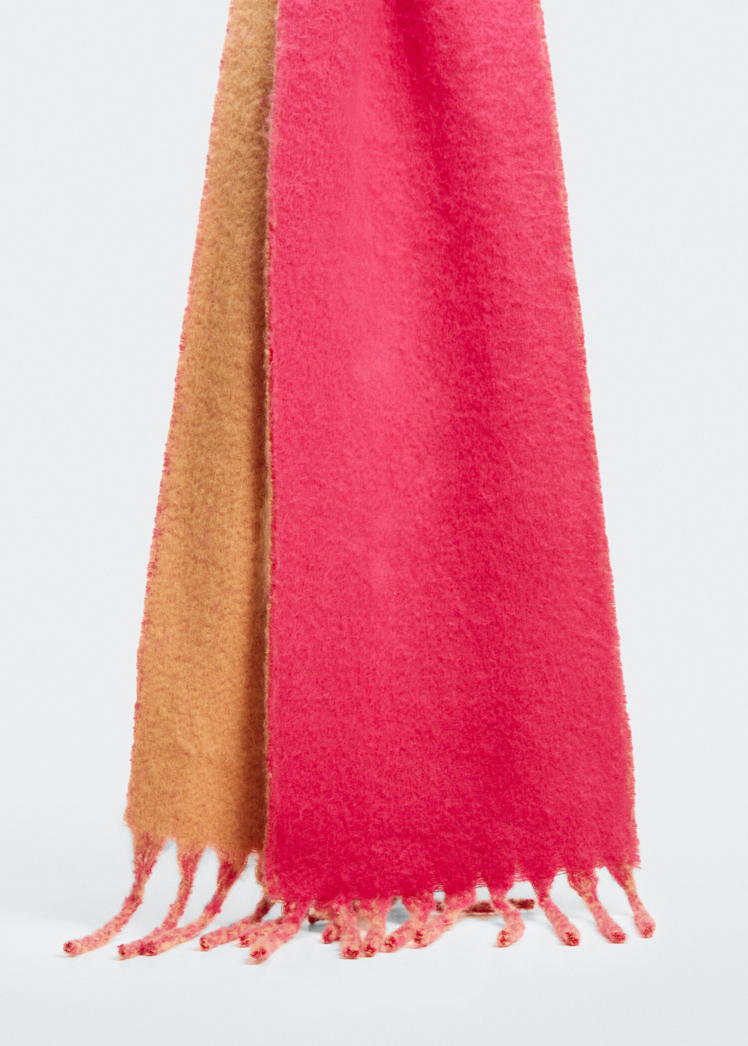 Two-tone fringed scarf - Medium plane