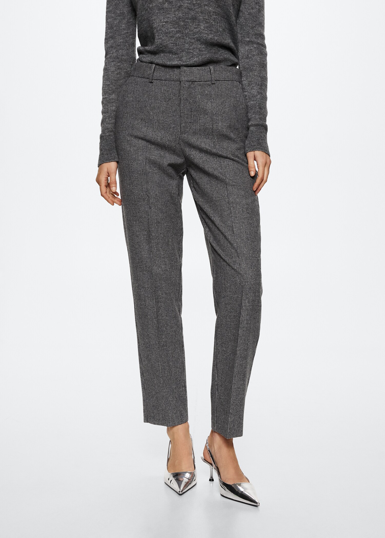 Slim fit wool suit pants - Medium plane