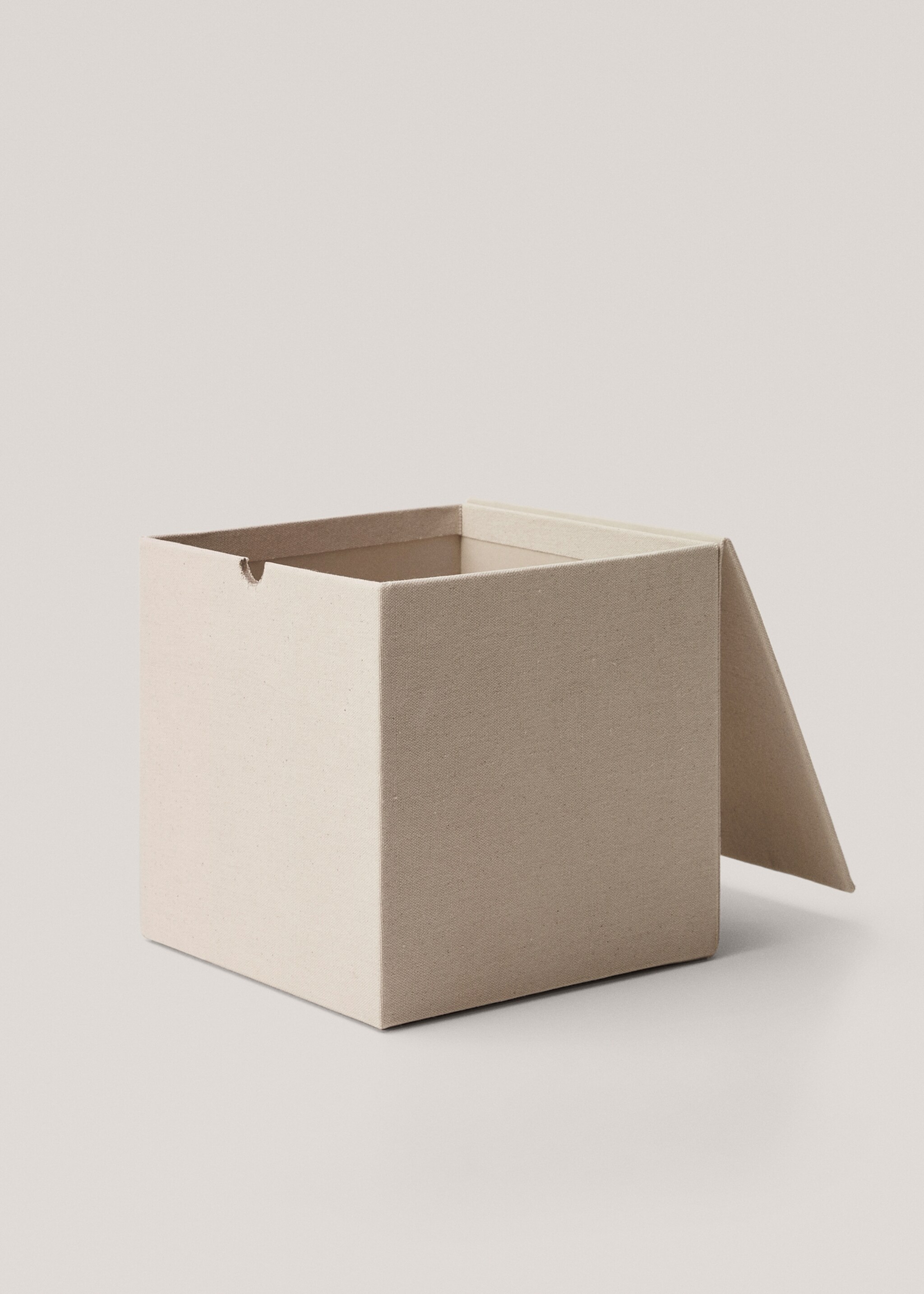 Fabric box 20x20x20cm - Details of the article 1, Beige. Ref: 37026711-00.