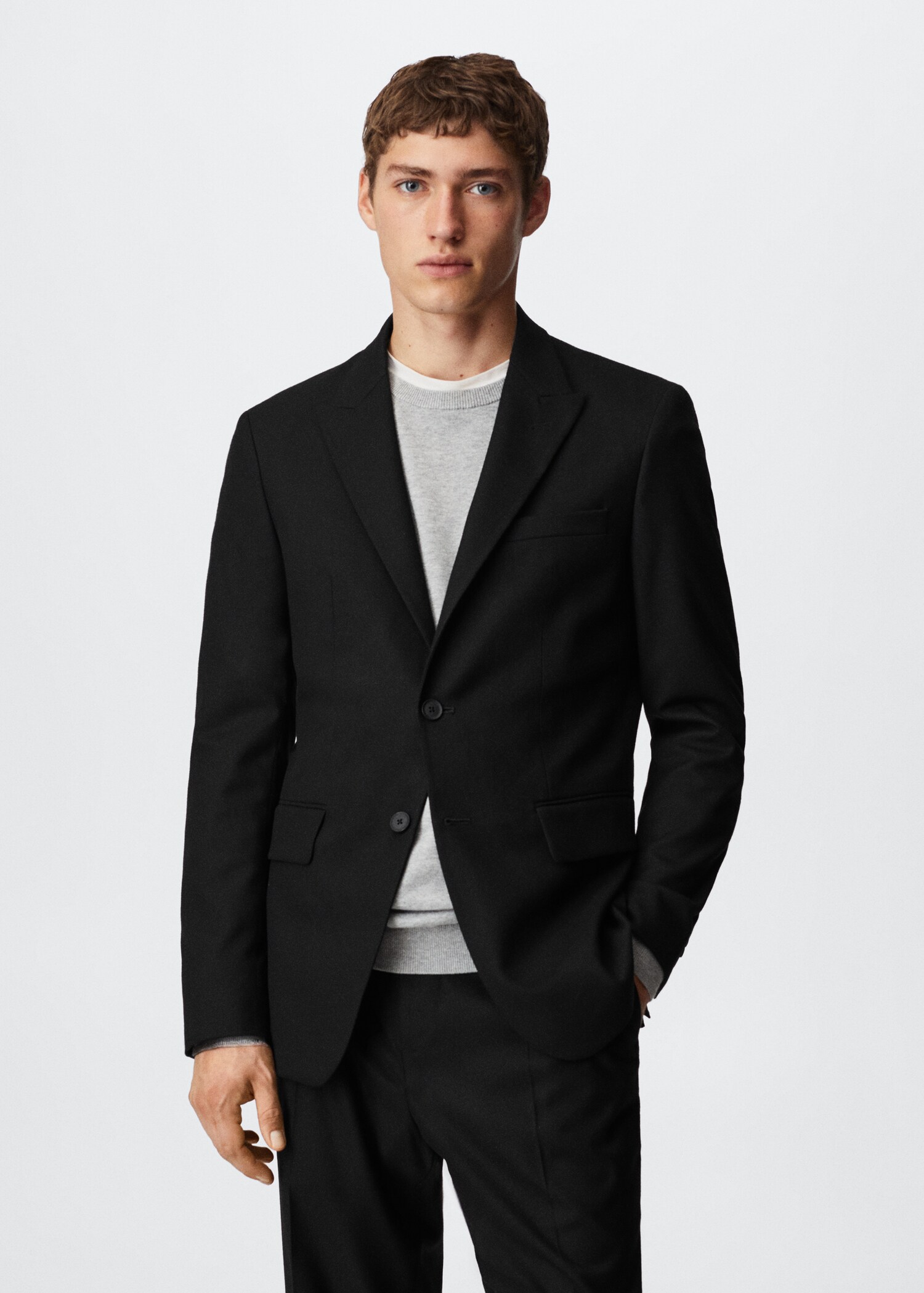 Slim-fit suit jacket - Medium plane