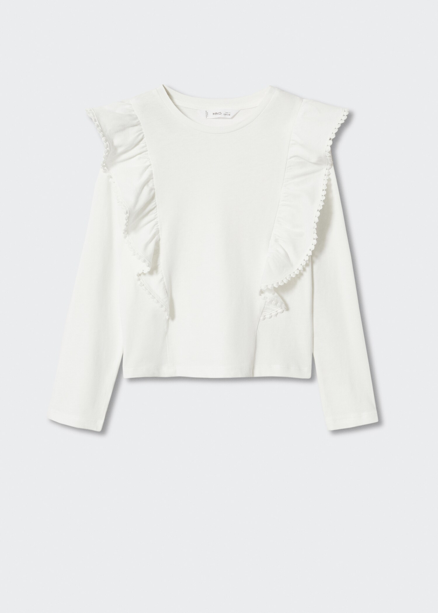 Frills cotton t-shirt - Article without model
