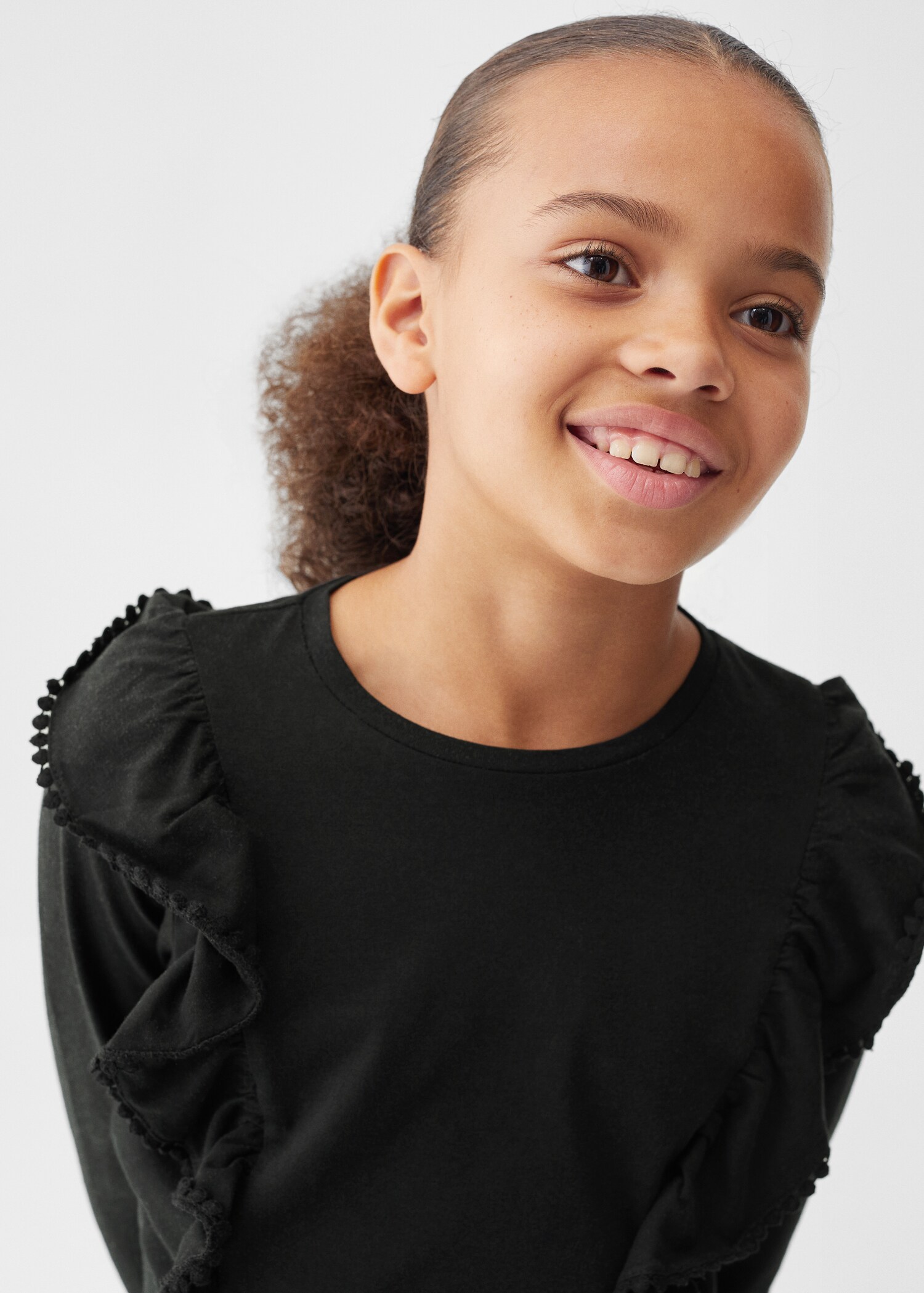 Frills cotton t-shirt - Details of the article 1