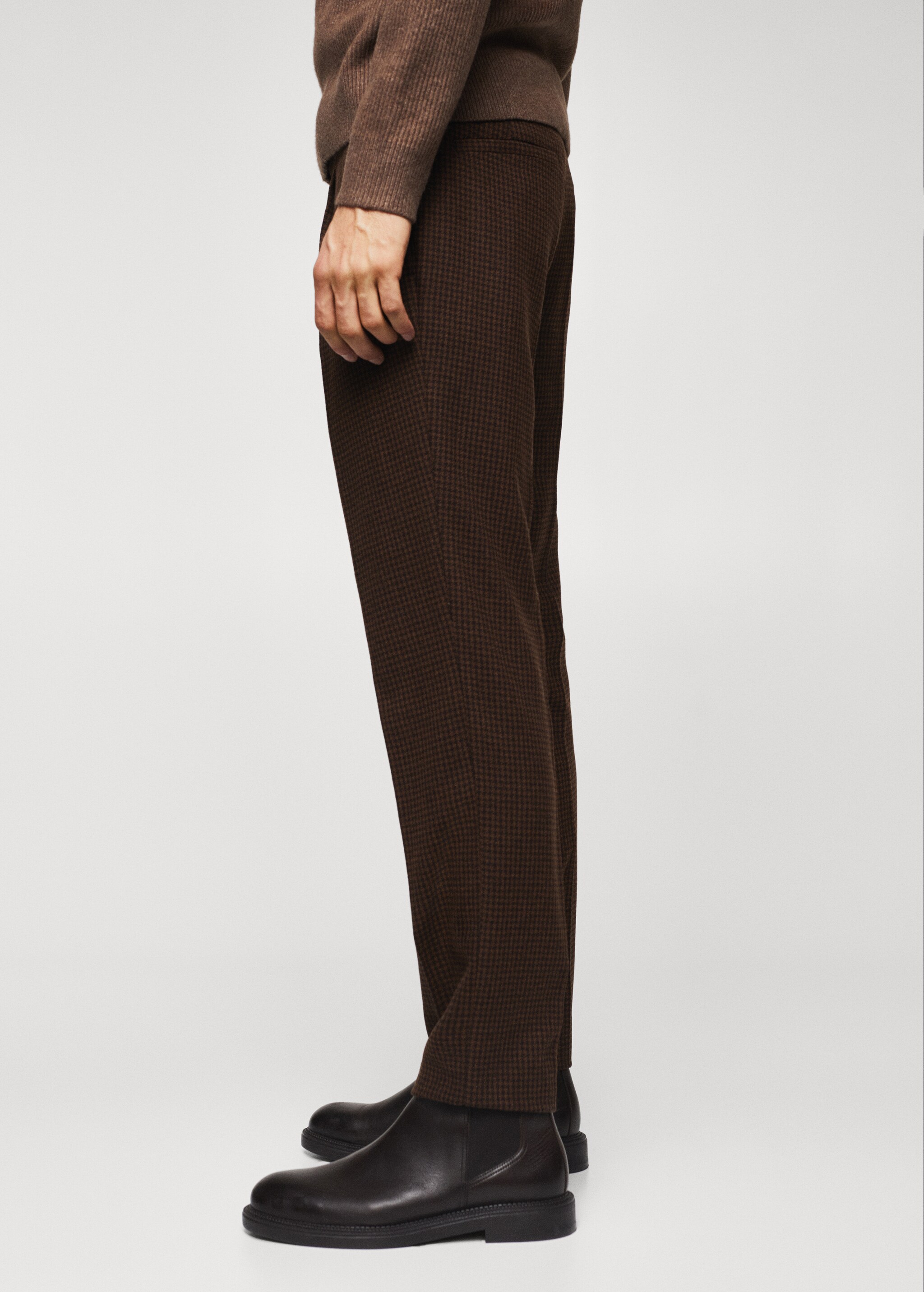 Check wool-blend trousers - Details of the article 4