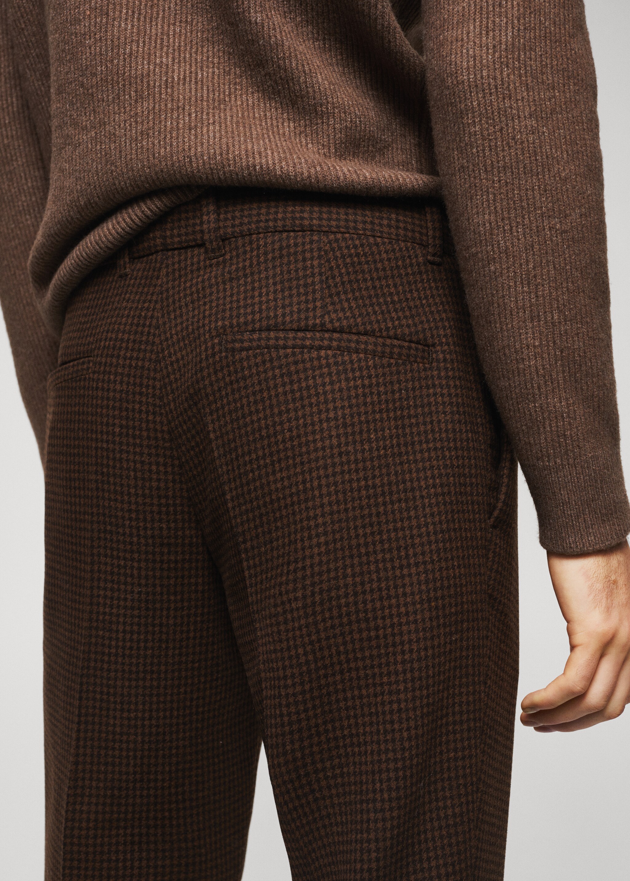 Check wool-blend trousers - Details of the article 6