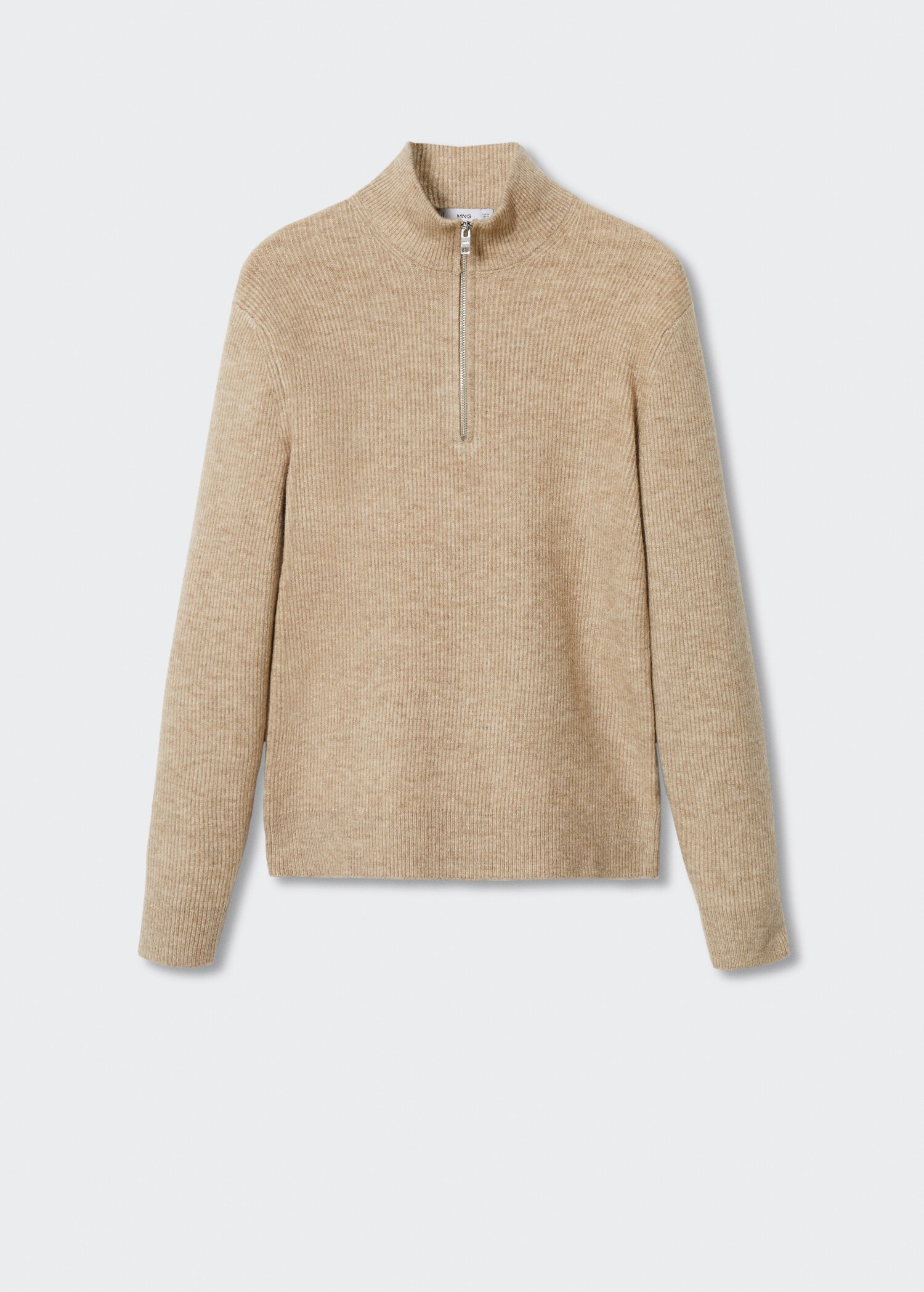 Zipped high collar sweater - Article without model