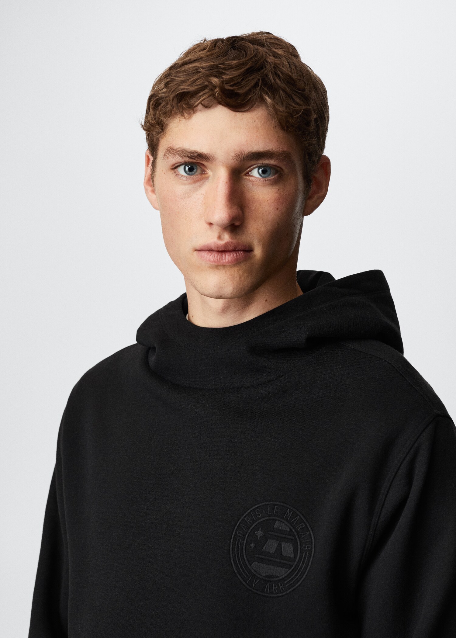Brodert sweatshirt i bomull - Artikkeldetalj 1