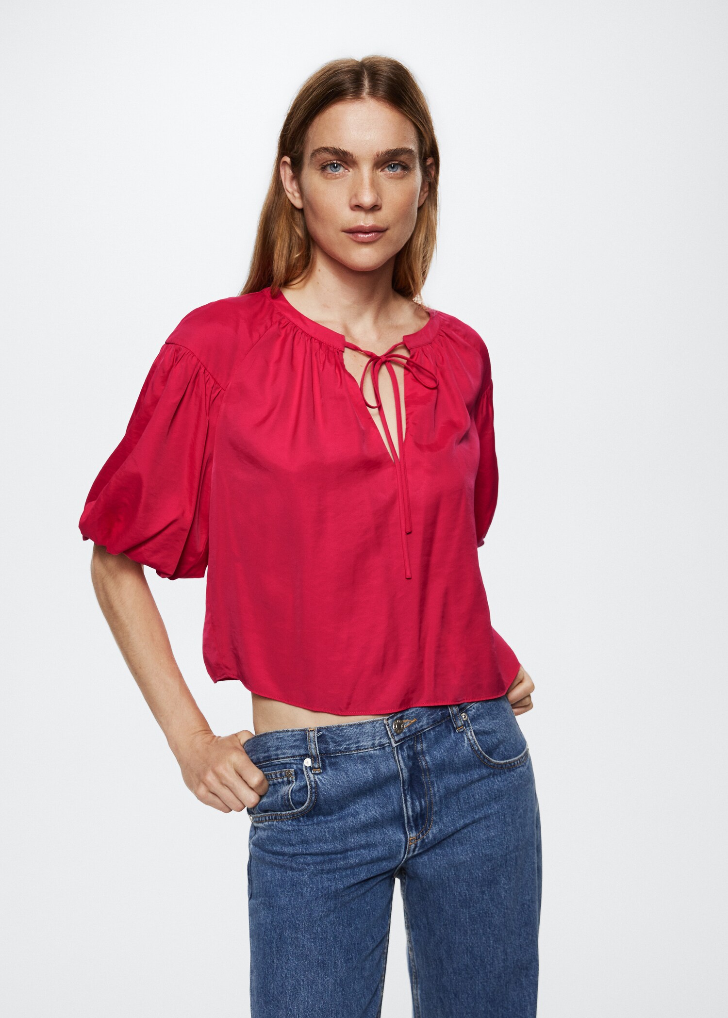 Lace flowy blouse - Medium plane