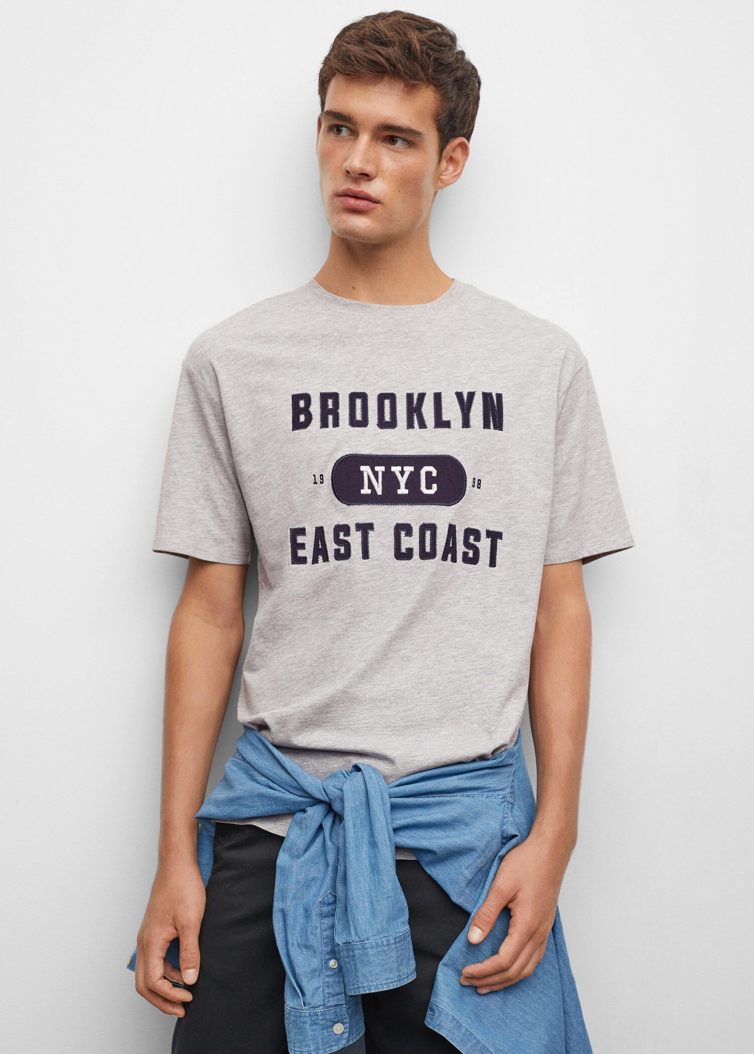 Message cotton T-shirt - Medium plane
