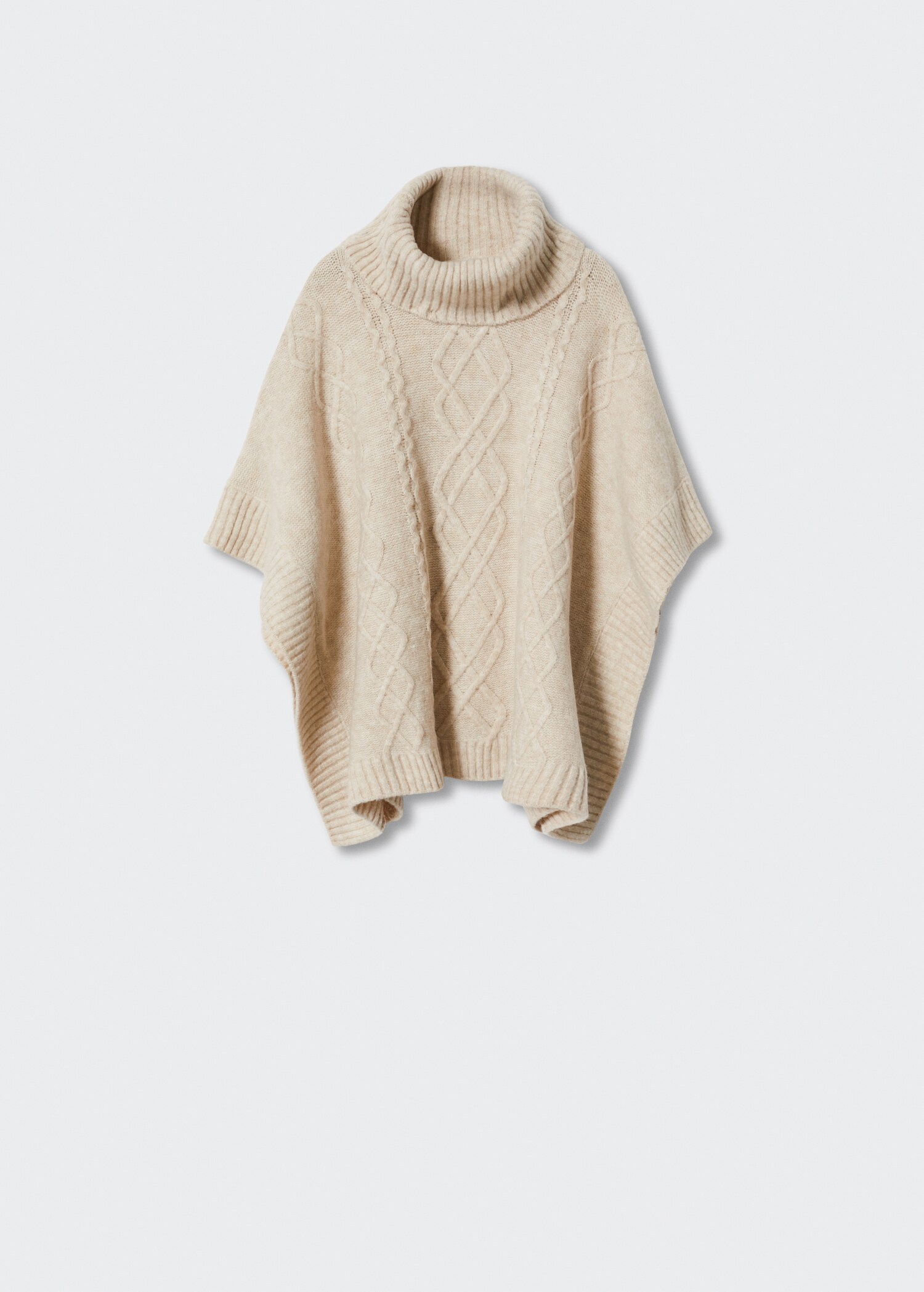 Cable-knit poncho - Article without model