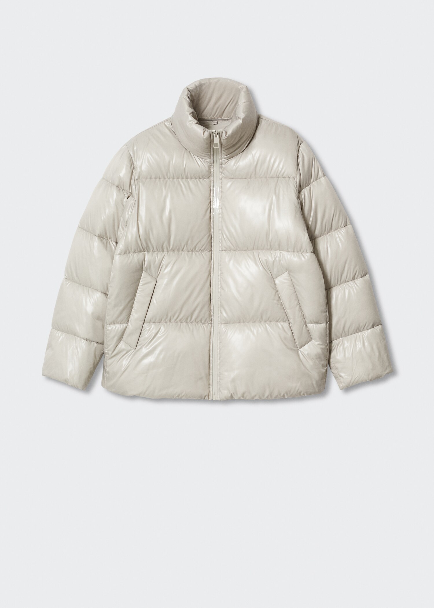 Long collar quilted coat - Article without model