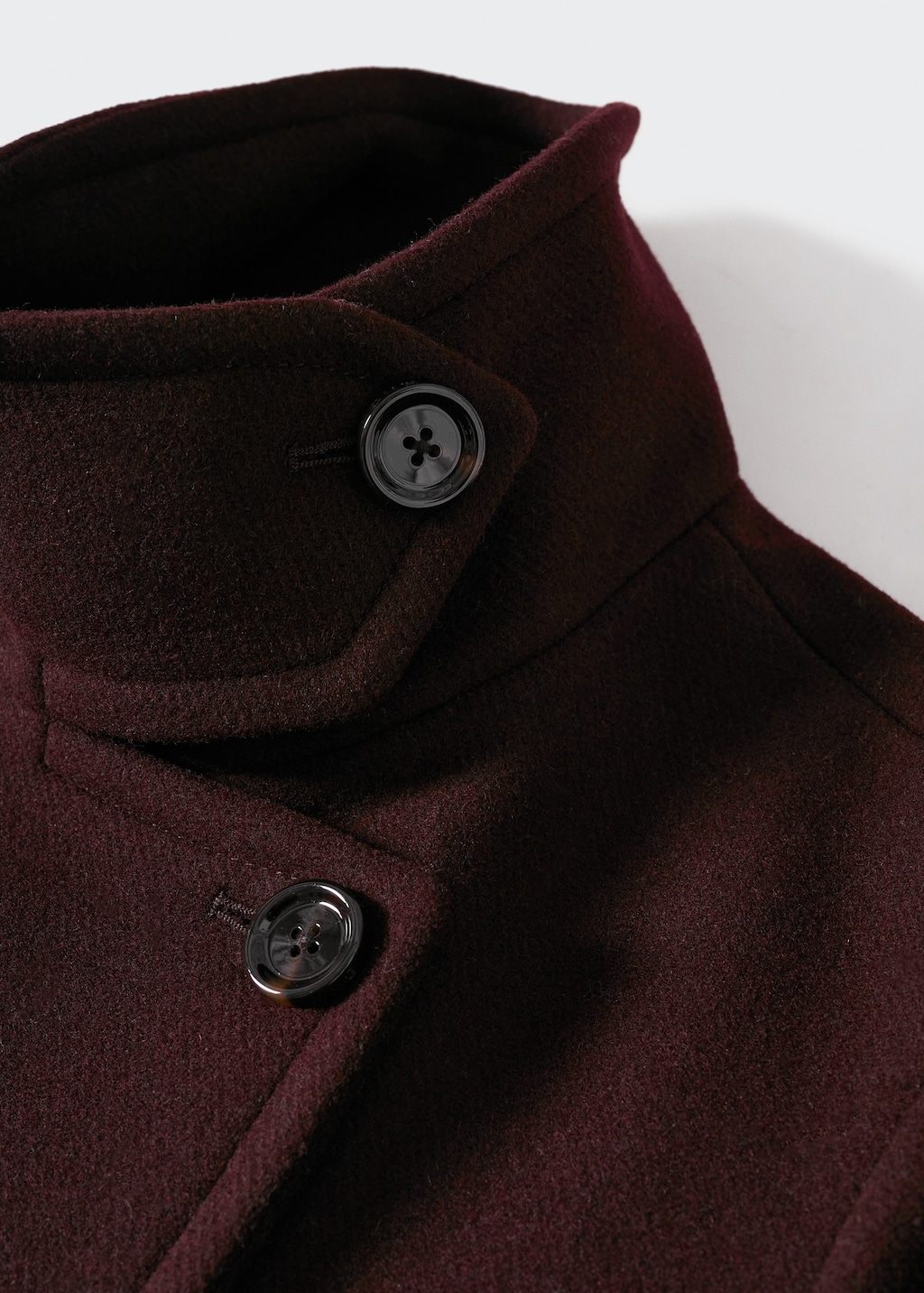 Wool funnel neck coat Women MANGO OUTLET USA