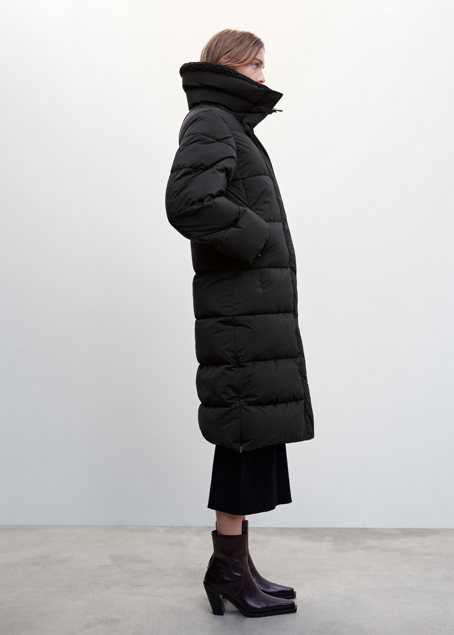 Steppanorak mit Kunstshearling-Kragen - Detail des Artikels 2