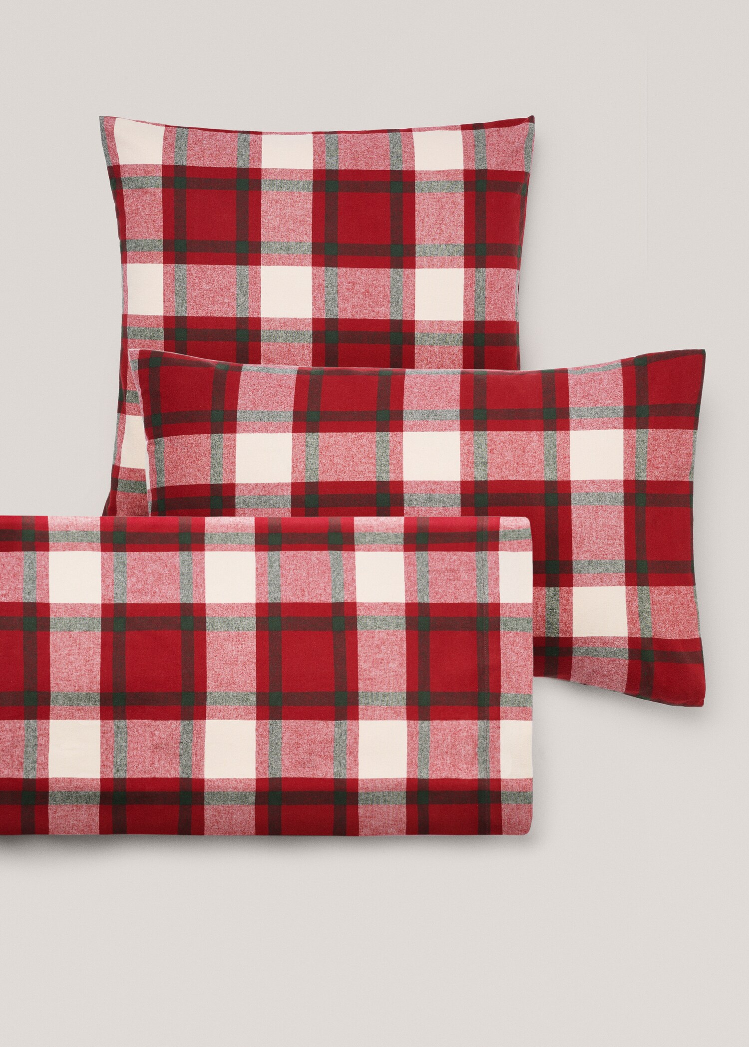 Check flannel cushion cover 60x60cm - Details of the article 4