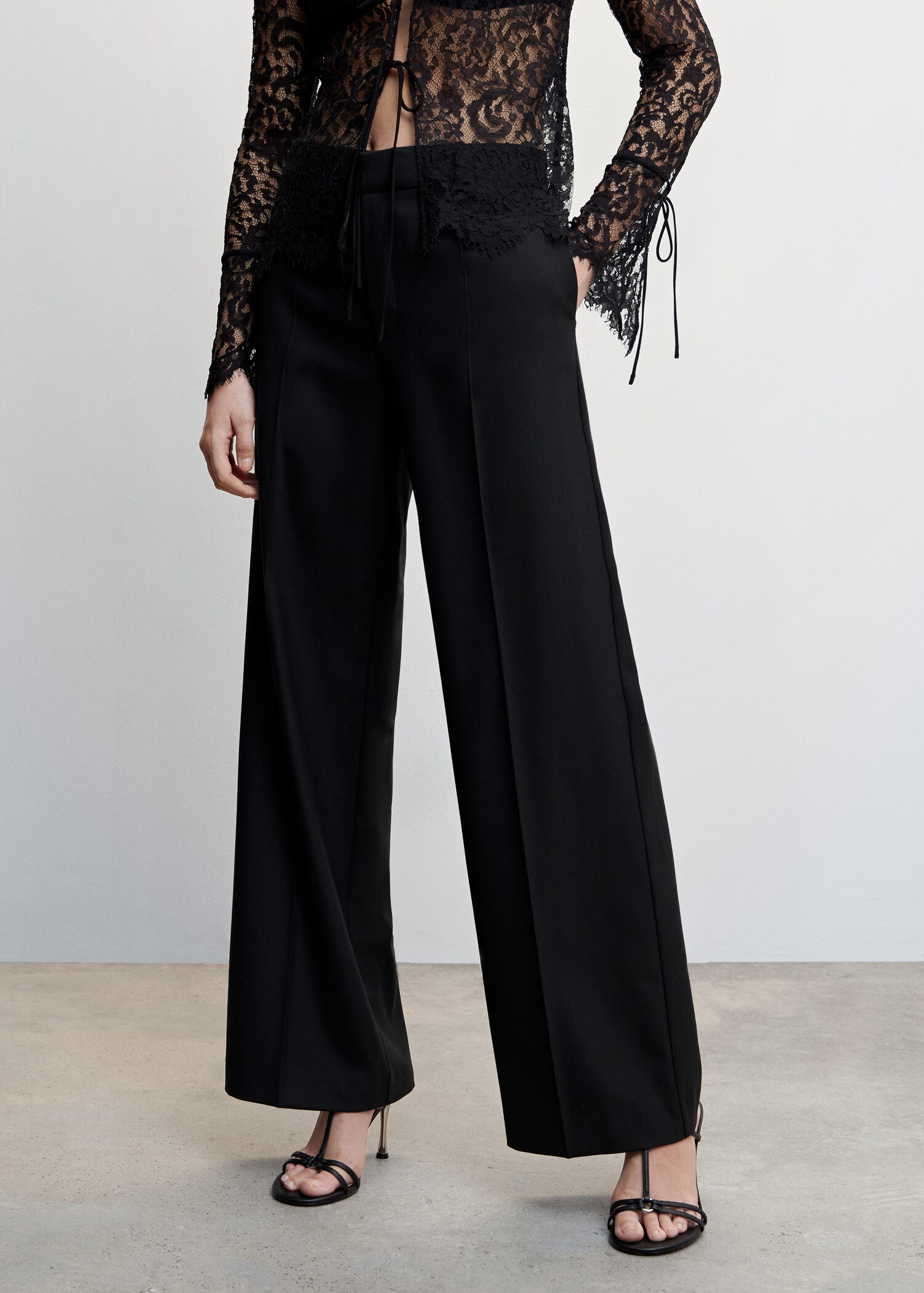 Wide leg fluid pants - Medium plane