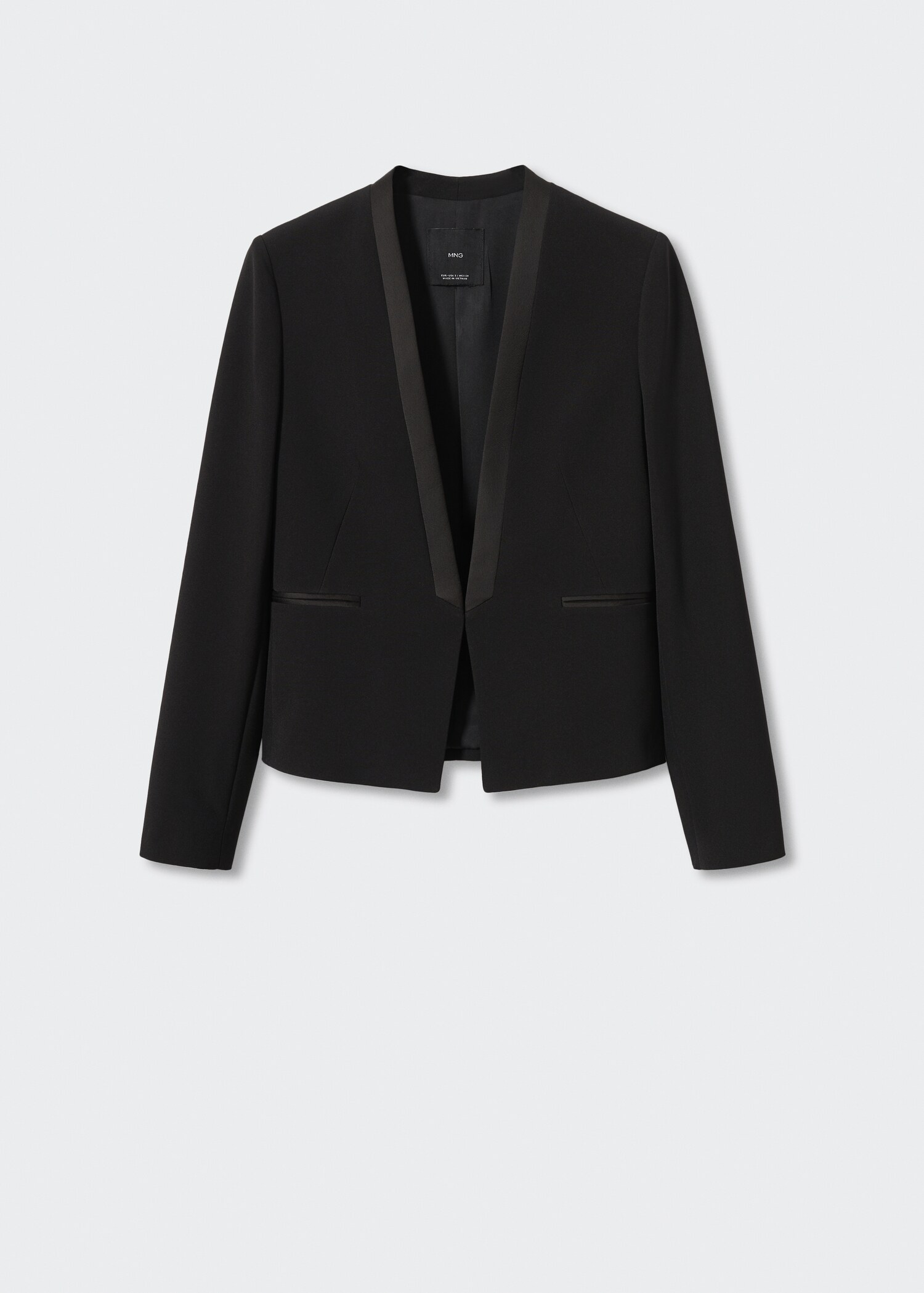 Blazer mit Satin-Details - Damen | MANGO OUTLET Deutschland