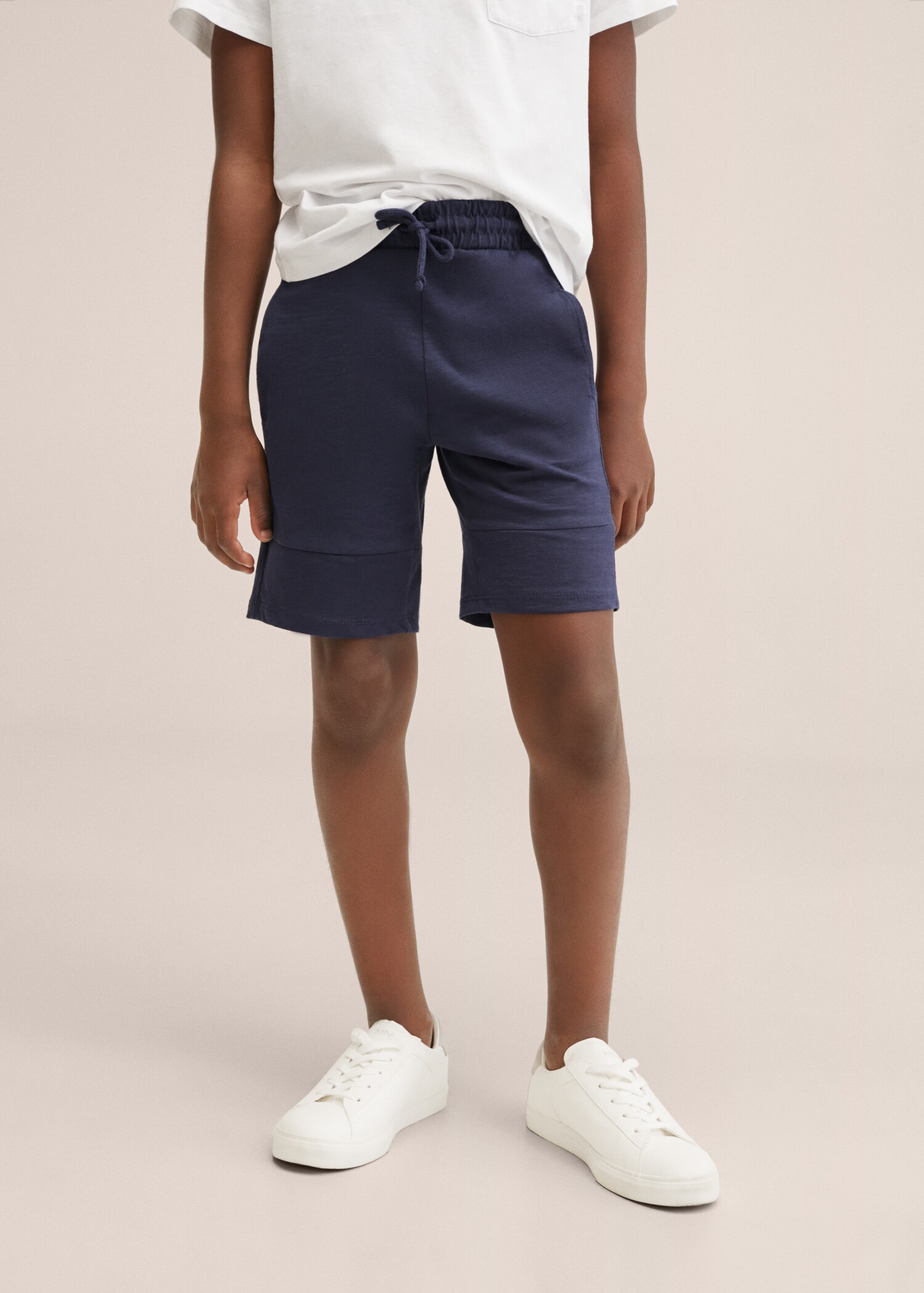 Jogger cotton Bermuda shorts - Details of the article 1
