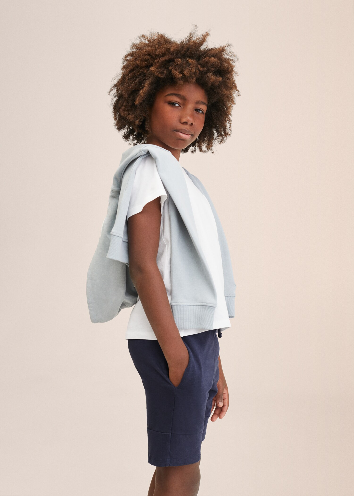 Jogger cotton Bermuda shorts - Details of the article 3
