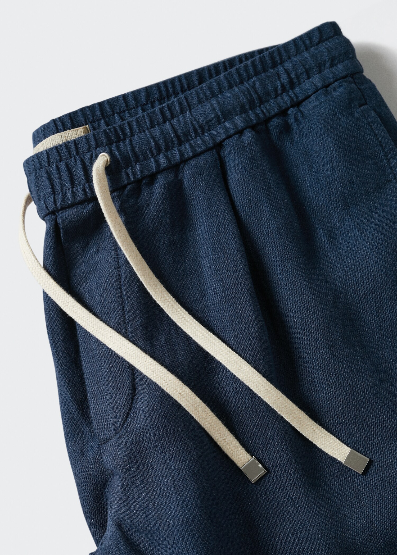 Pleated linen joggers - Details of the article 8
