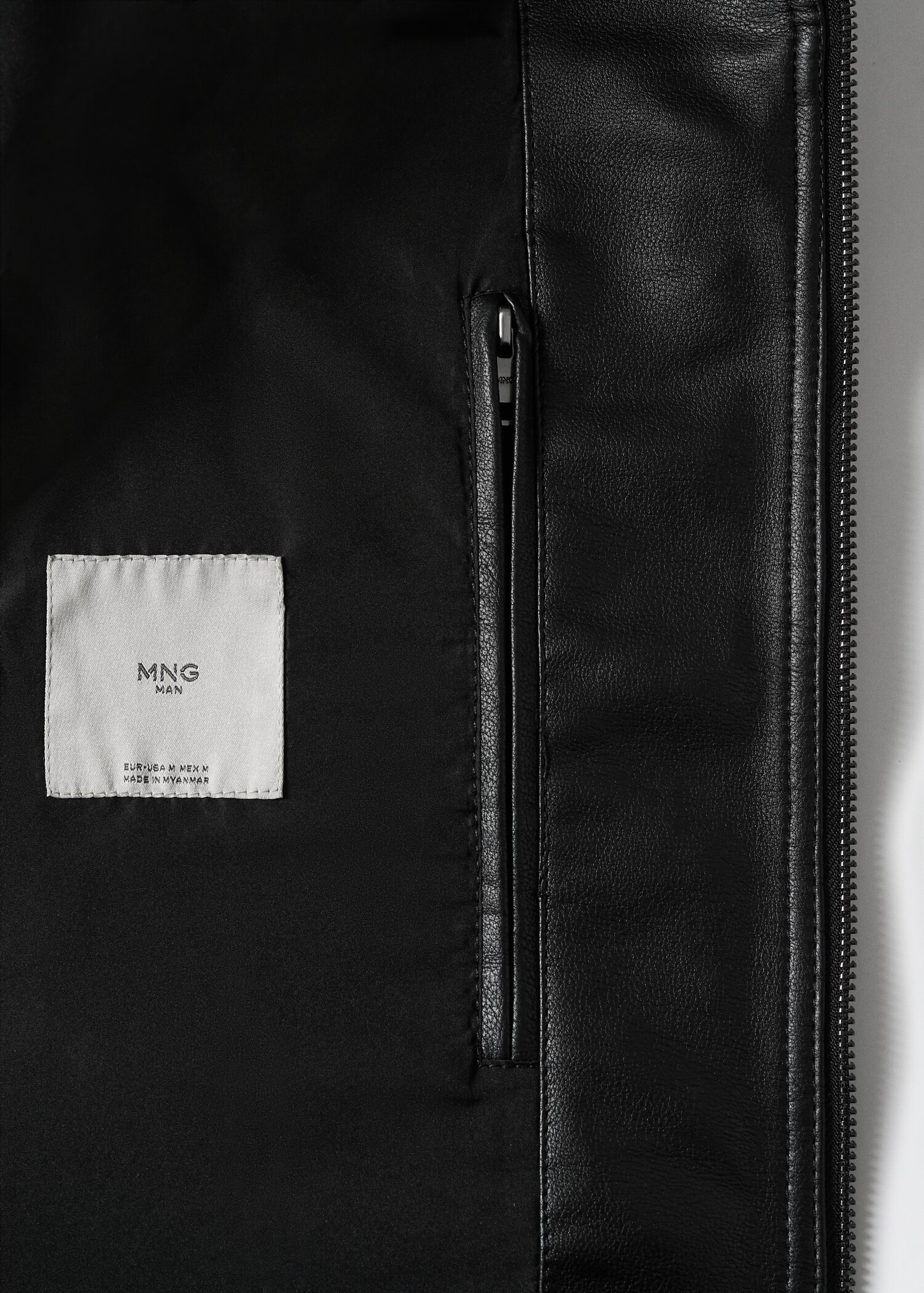 Leather-effect biker jacket - Details of the article 7
