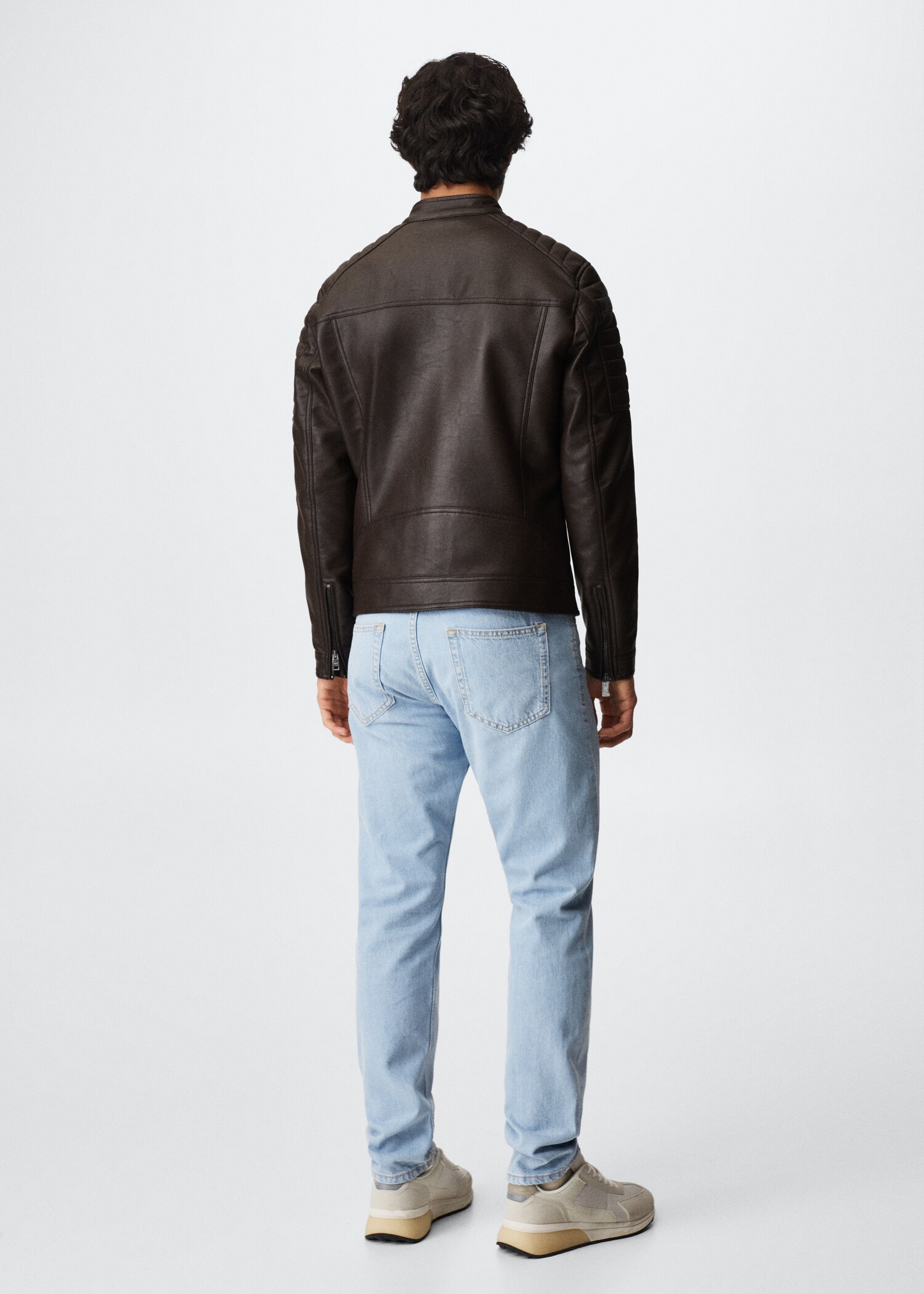 Leather-effect biker jacket - Reverse of the article