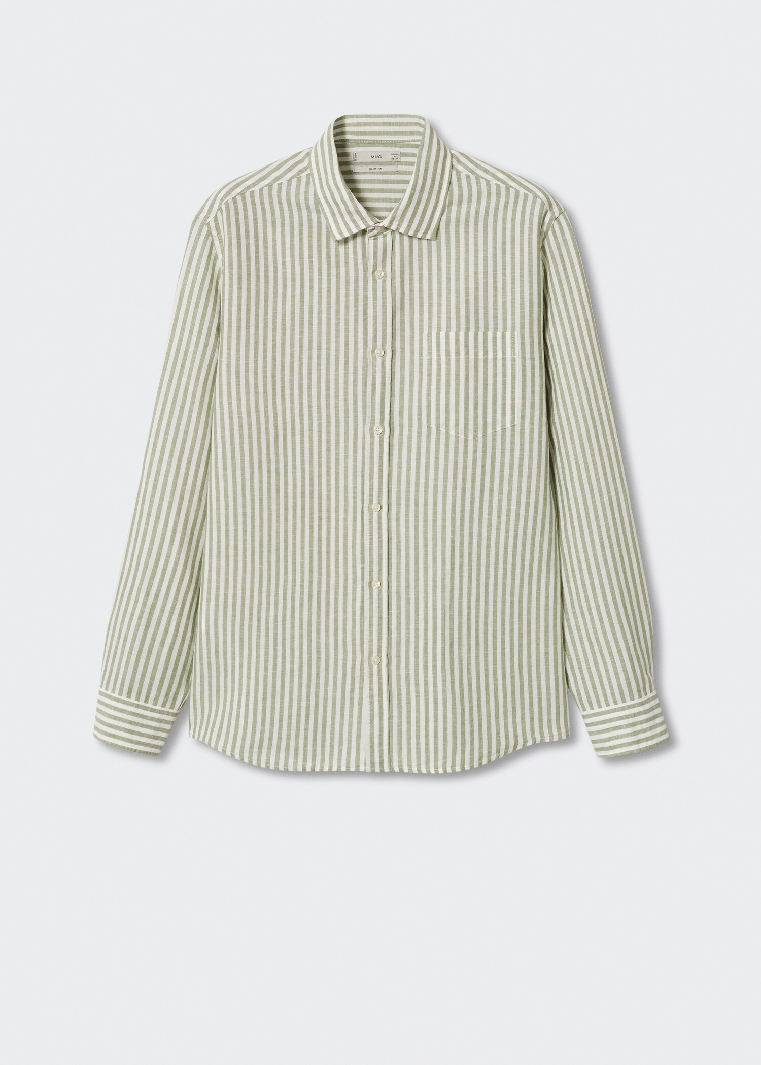 Slim fit striped linen shirt - Article without model