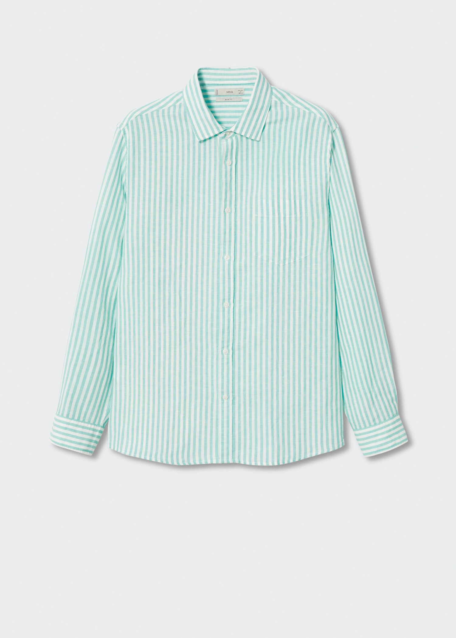 Slim fit striped linen shirt - Article without model