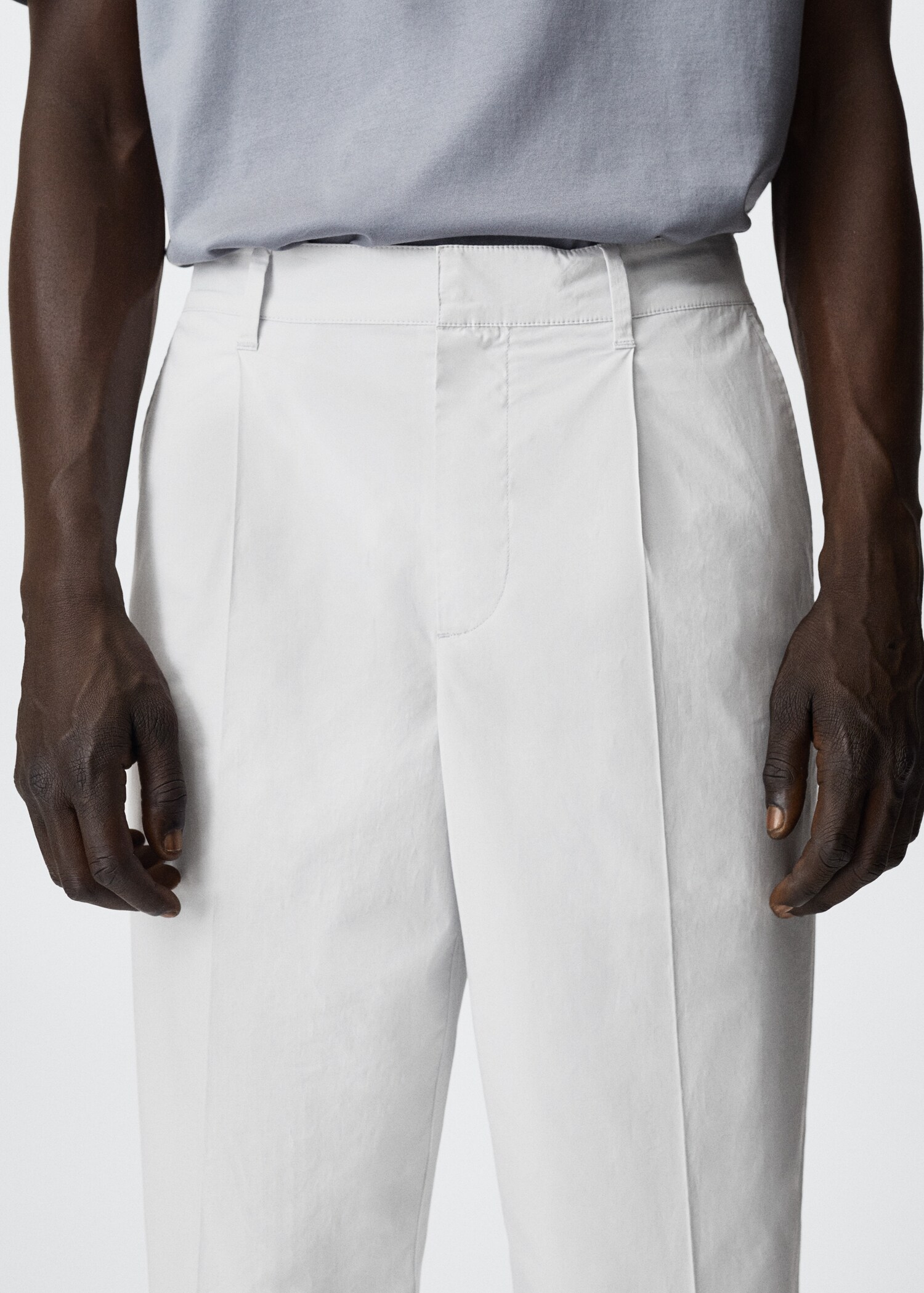 Pantalon à pinces coton - Détail de l'article 1