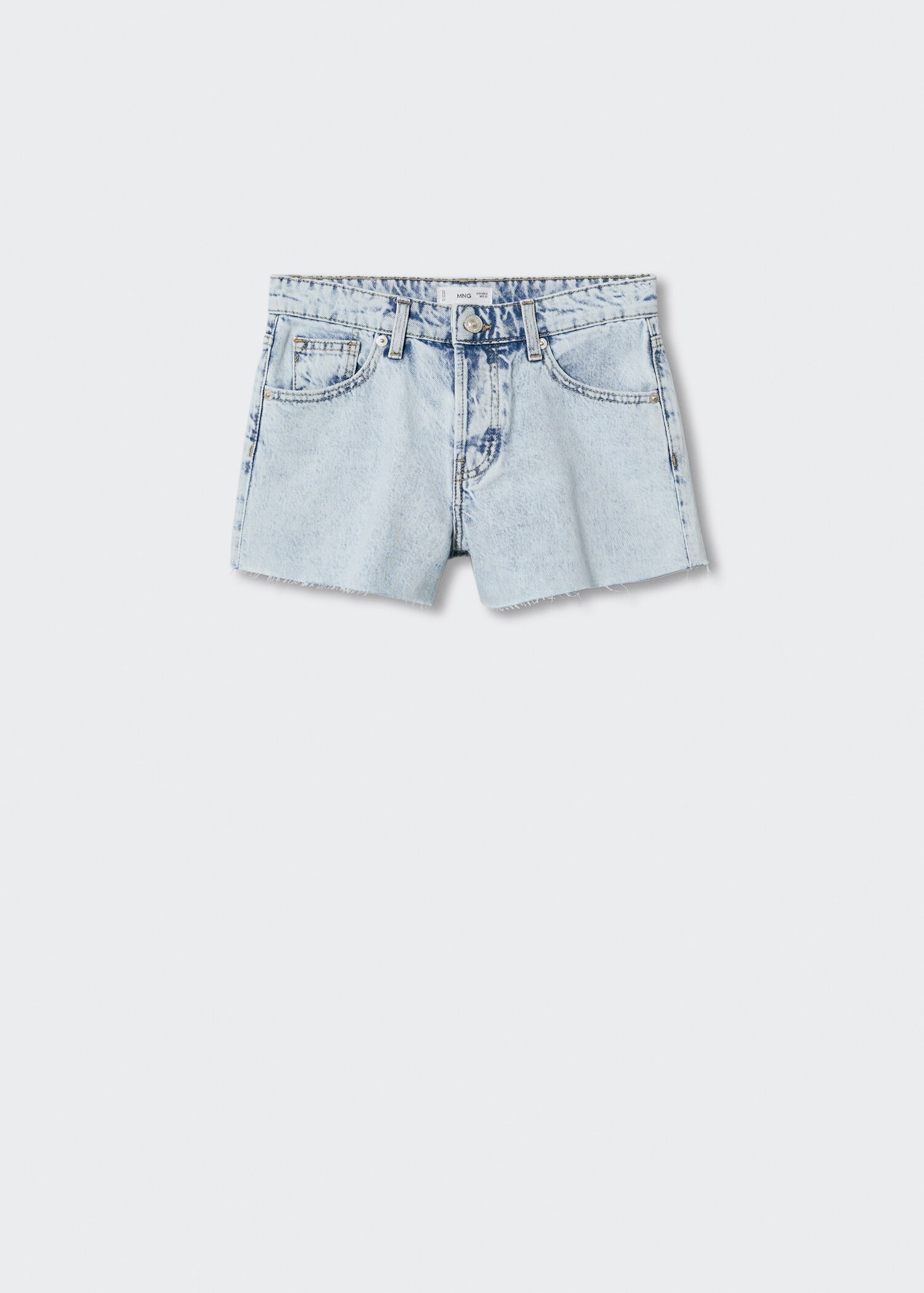 Frayed hem denim shorts - Article without model