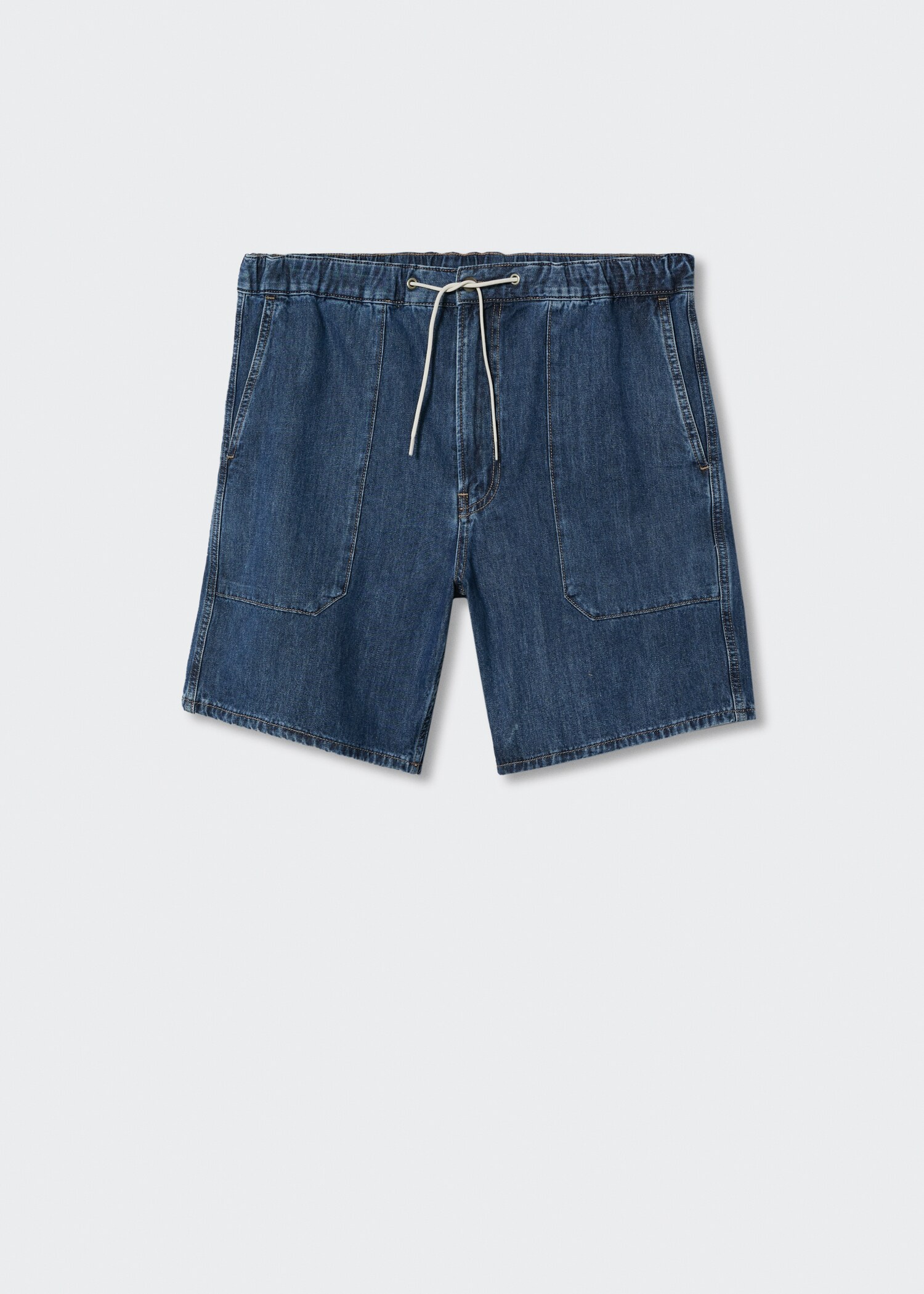 Jeans-Bermudashorts mit Kordelzug - Artikel ohne Model