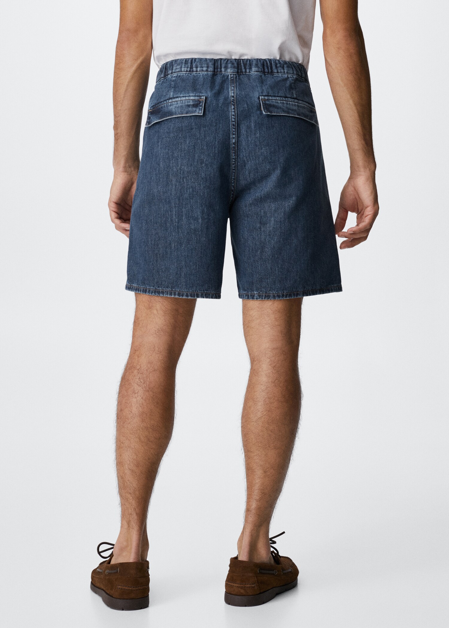 Jeans-Bermudashorts mit Kordelzug - Rückseite des Artikels