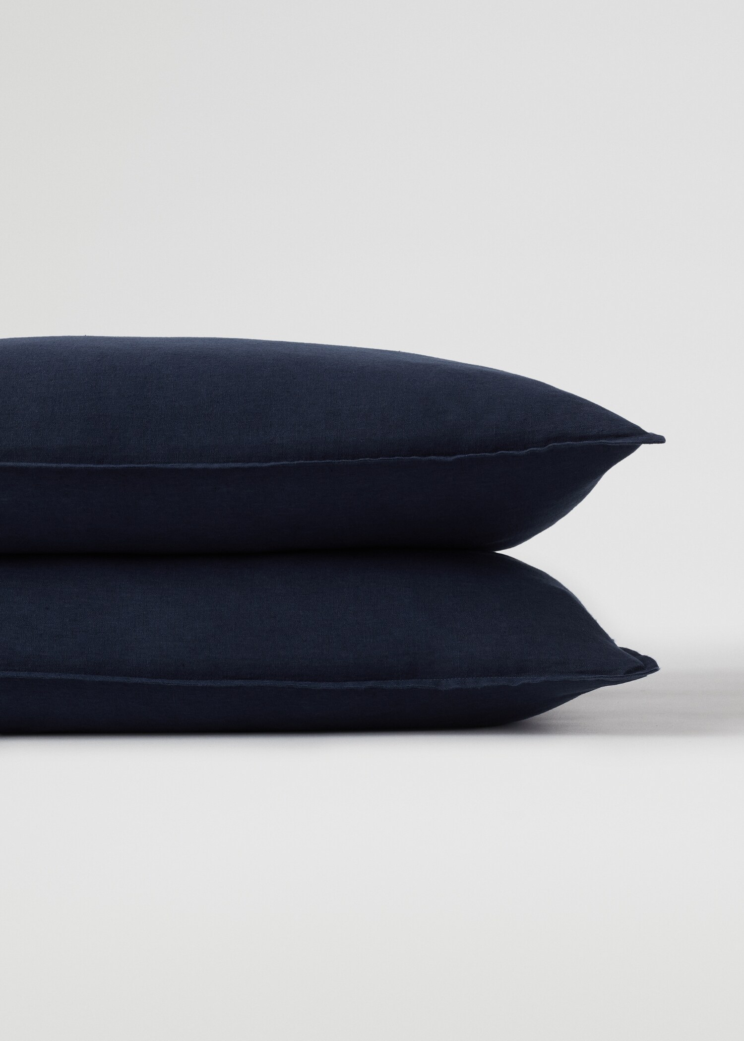 100% linen cushion case (2 units) 50x75cm - Medium plane