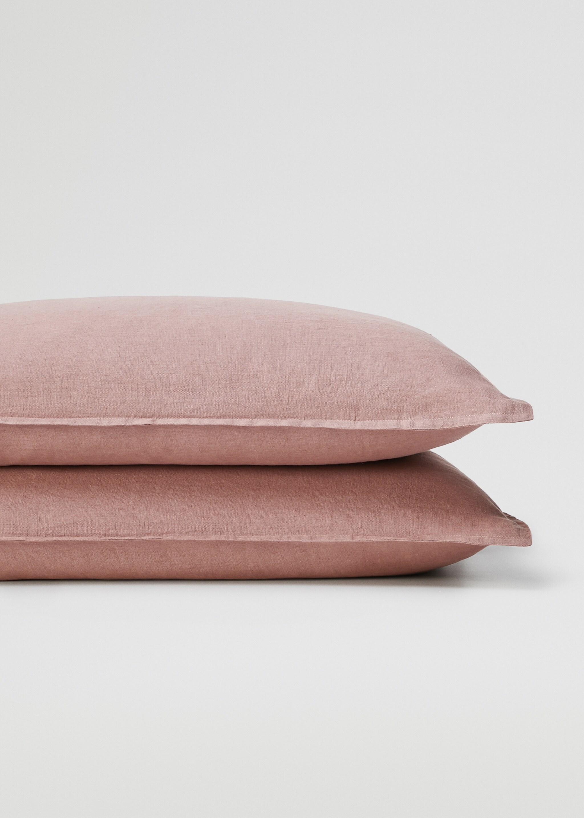 100% linen cushion case (2 pack) 50x75cm - Medium plane